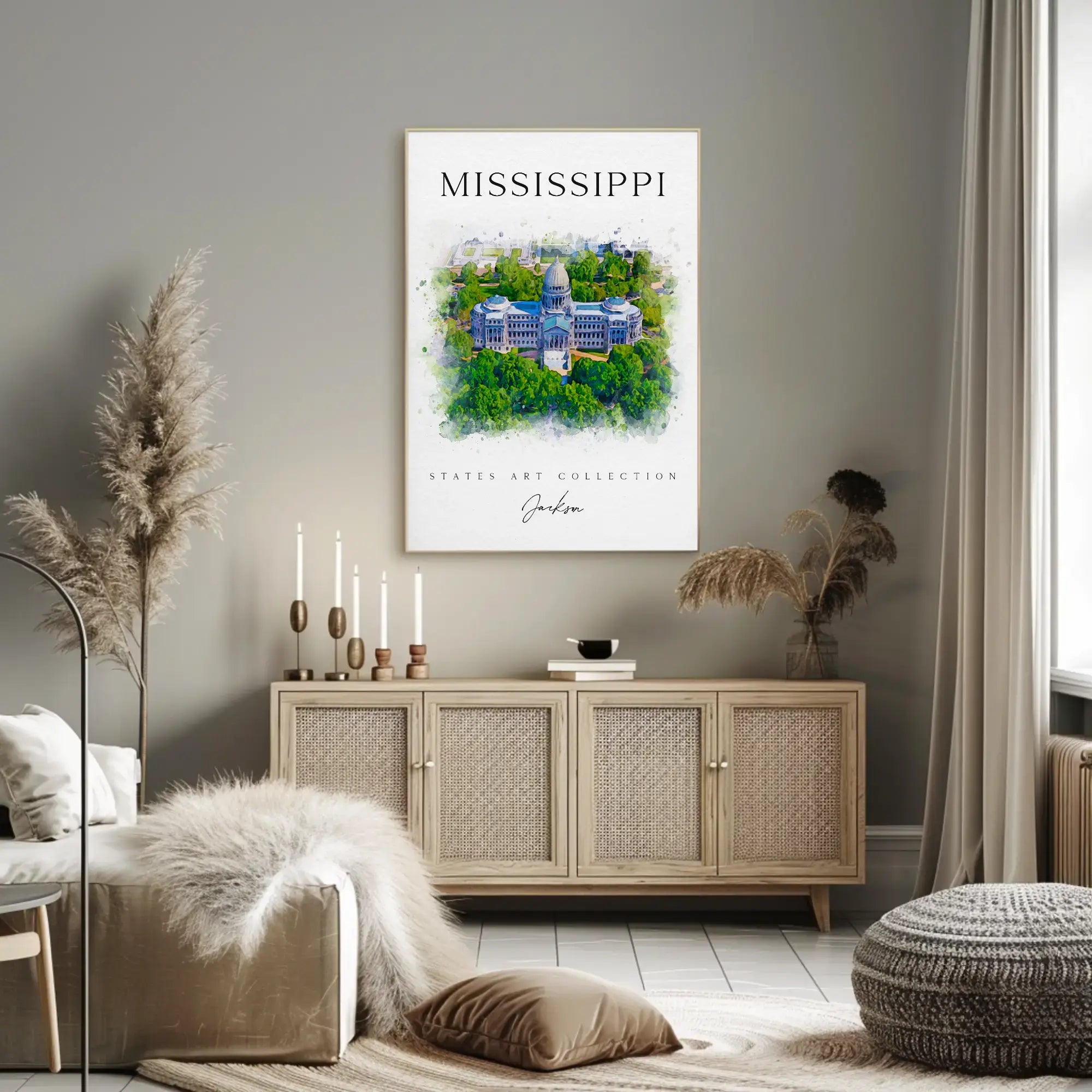 Mississippi's Elegant Architectural Landmark Artistic Heritage Poster PosterGoat