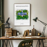 Mississippi's Elegant Architectural Landmark Artistic Heritage Poster PosterGoat