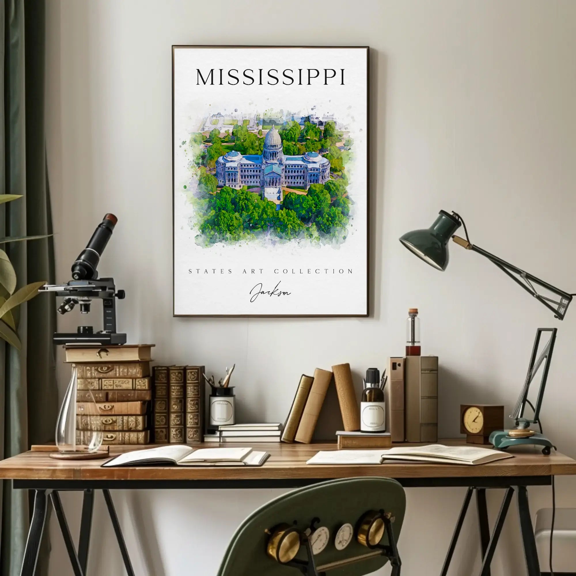 Mississippi's Elegant Architectural Landmark Artistic Heritage Poster PosterGoat