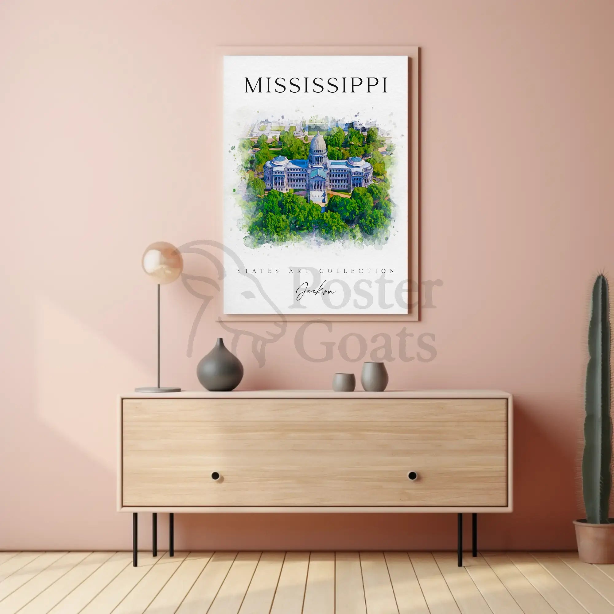Mississippi's Elegant Architectural Landmark Artistic Heritage Poster PosterGoat