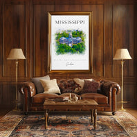 Mississippi's Elegant Architectural Landmark Artistic Heritage Poster PosterGoat