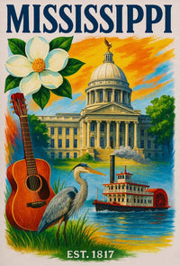 Mississippi's Vibrant Culture and Heritage Celebrated Poster PosterGoat