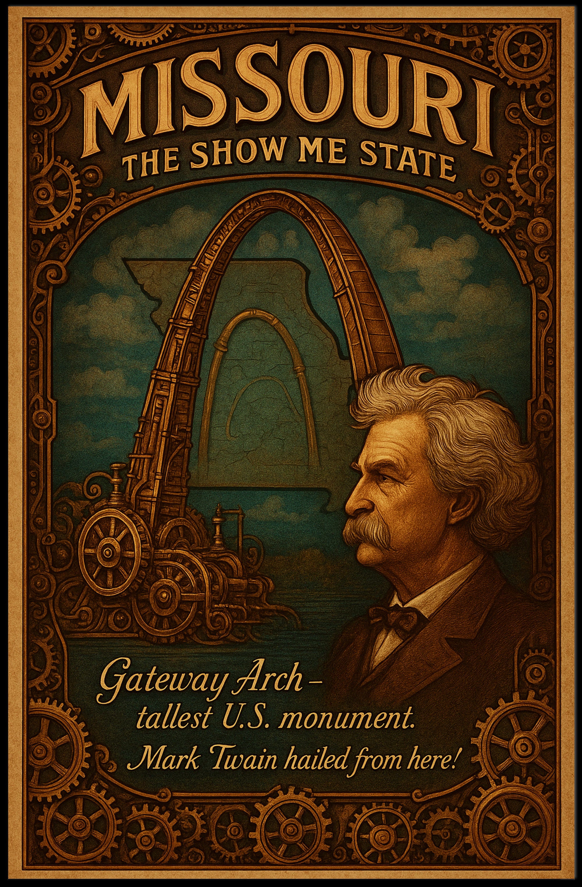 Missouri The Show Me State Poster PosterGoat