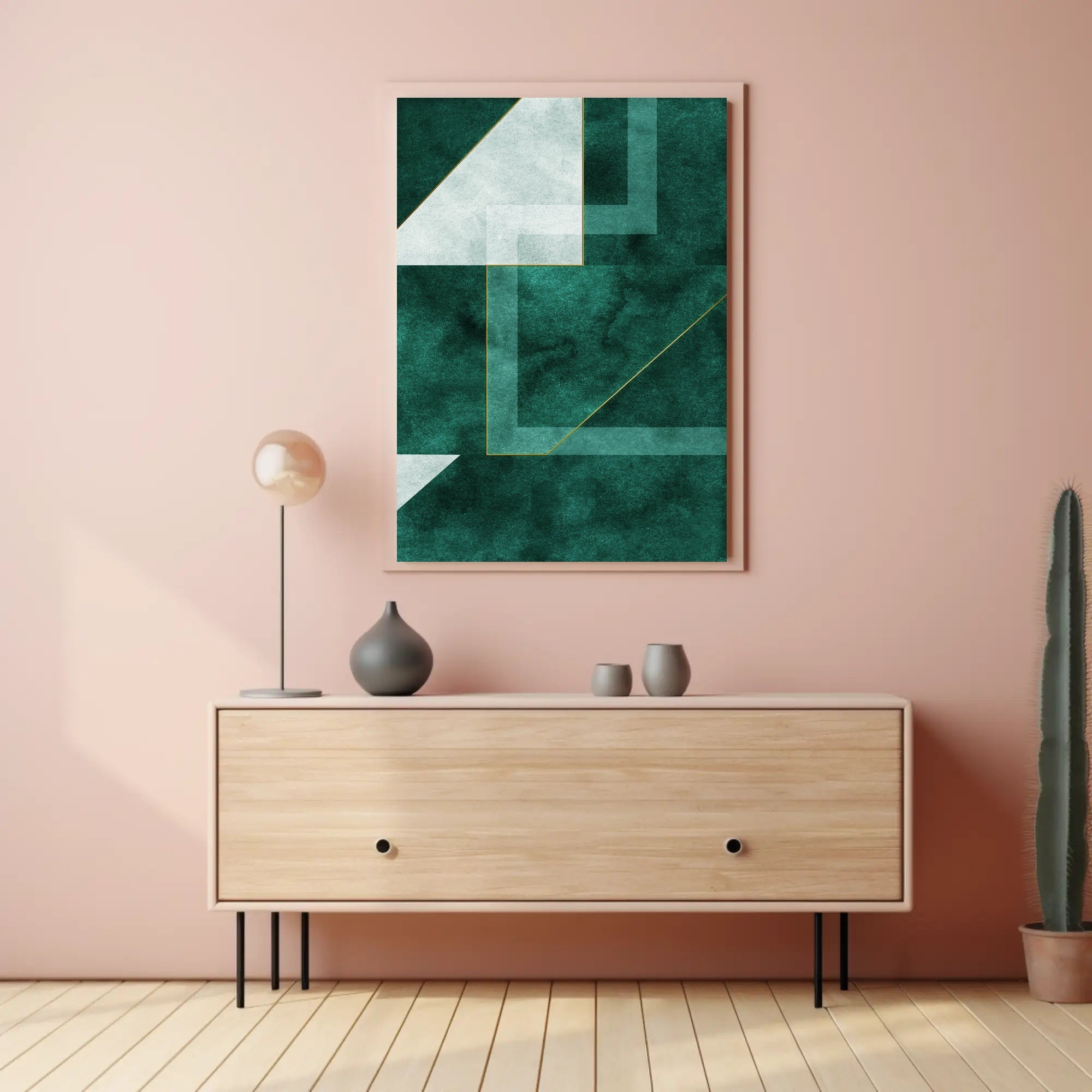 Modern Abstract Geometric Design Poster PosterGoat