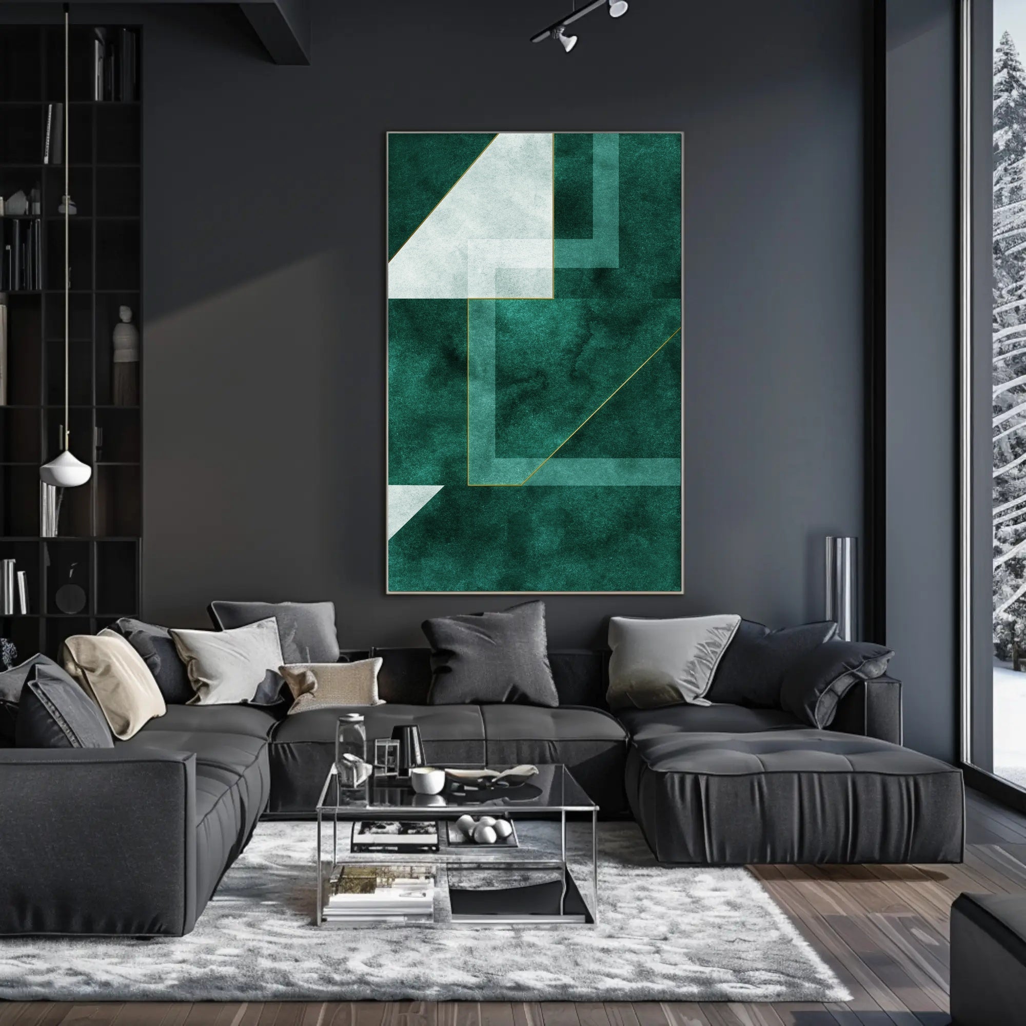 Modern Abstract Geometric Design Poster PosterGoat