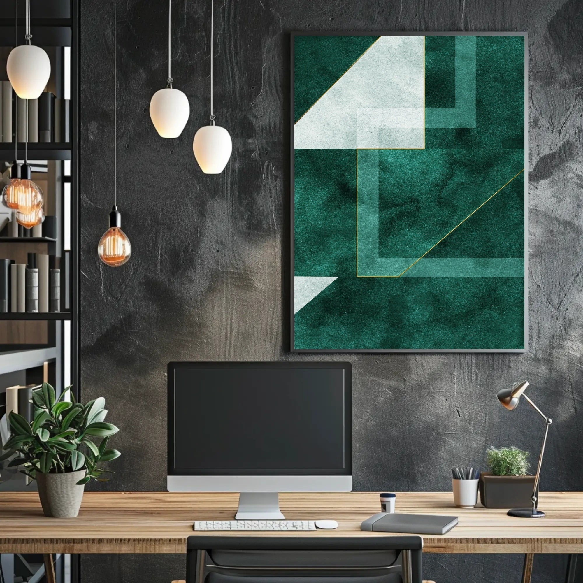 Modern Abstract Geometric Design Poster PosterGoat