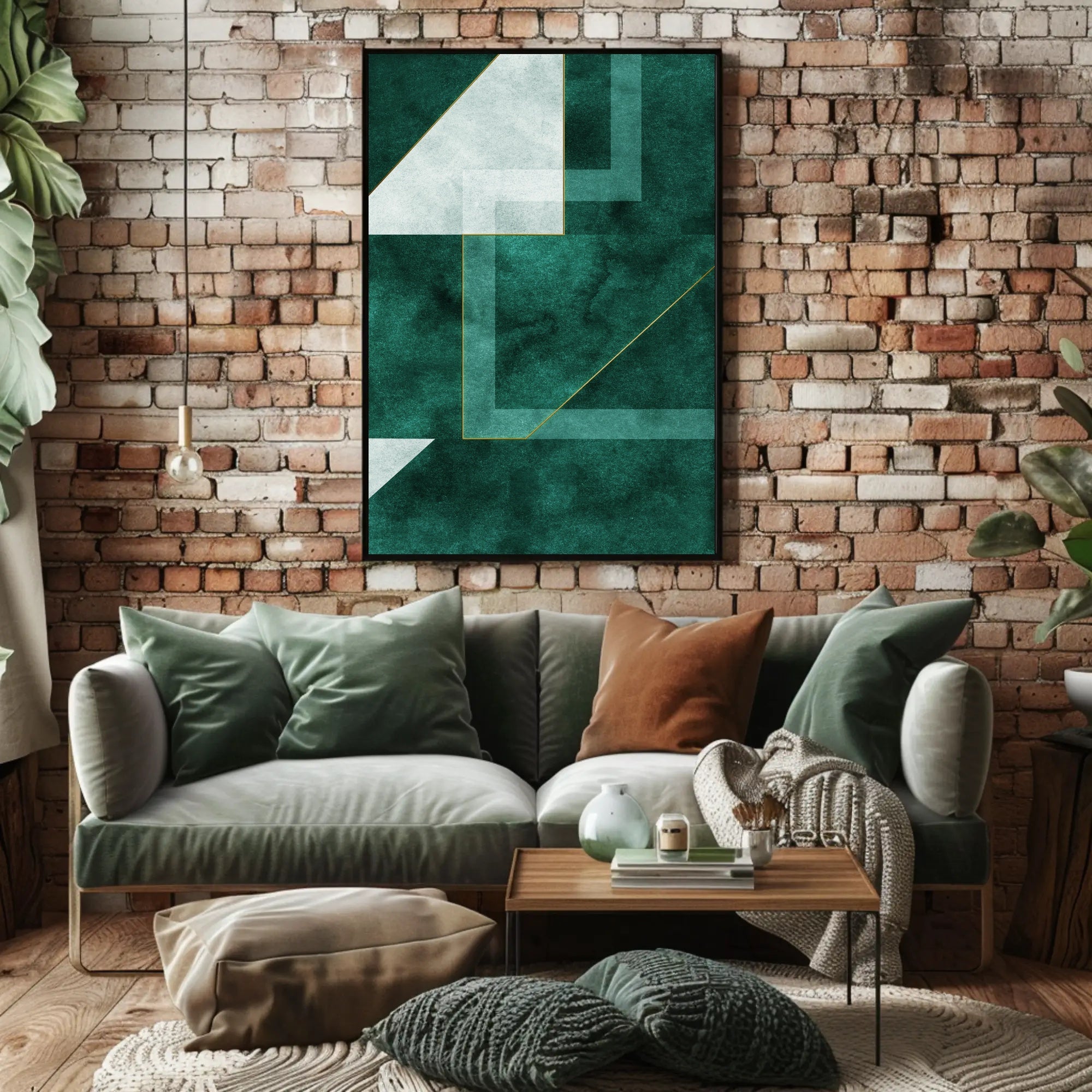 Modern Abstract Geometric Design Poster PosterGoat