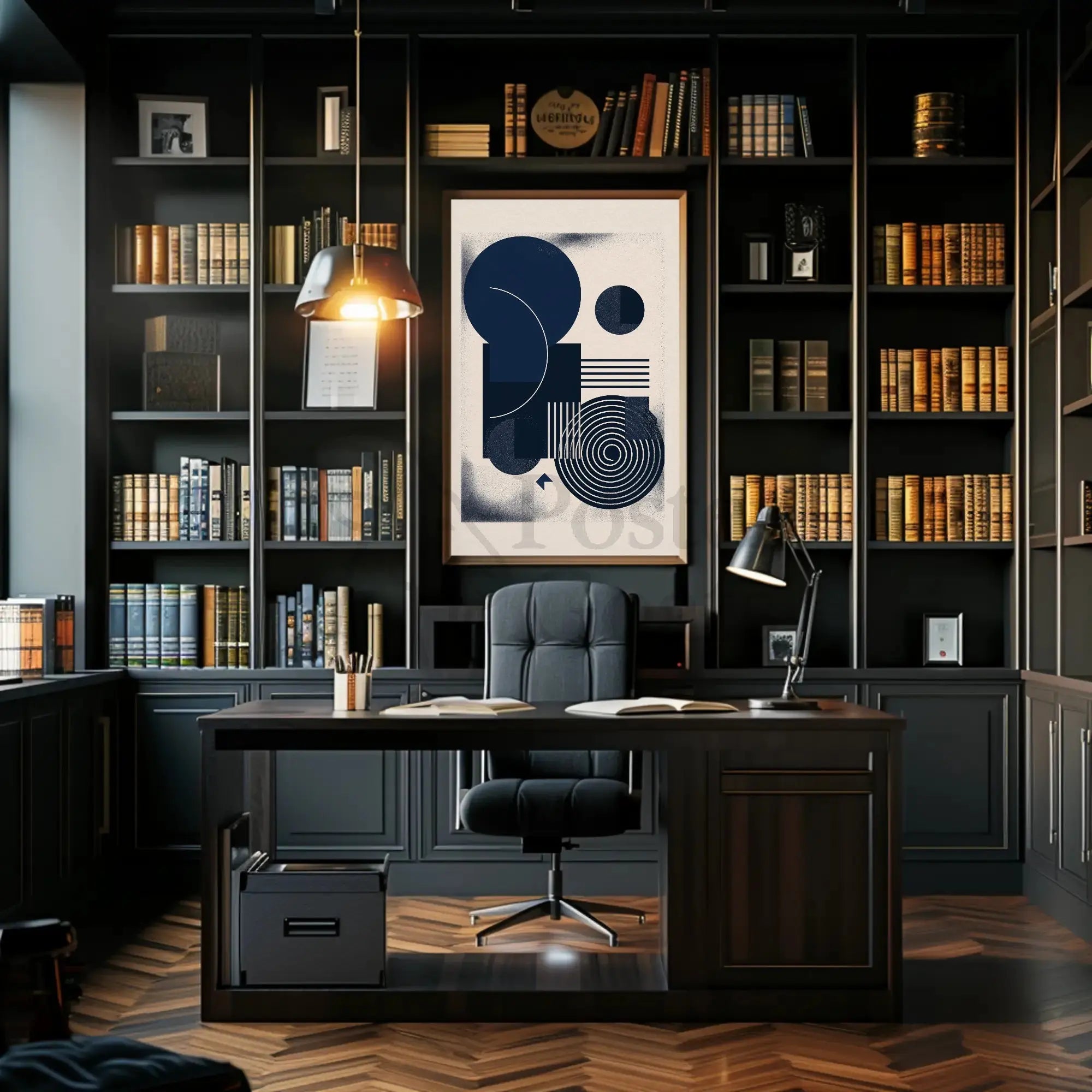 Modern Abstract Geometric Design Wall Art Print Poster PosterGoat