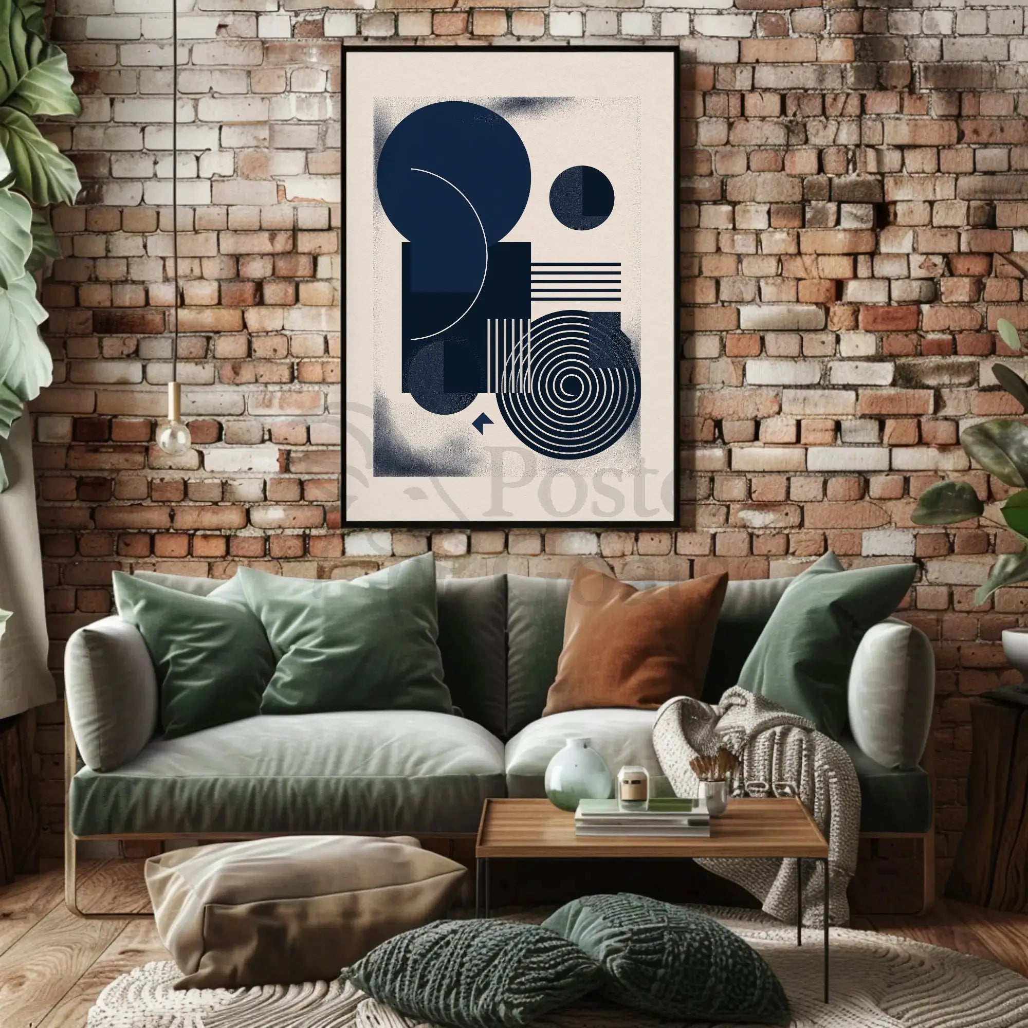 Modern Abstract Geometric Design Wall Art Print Poster PosterGoat