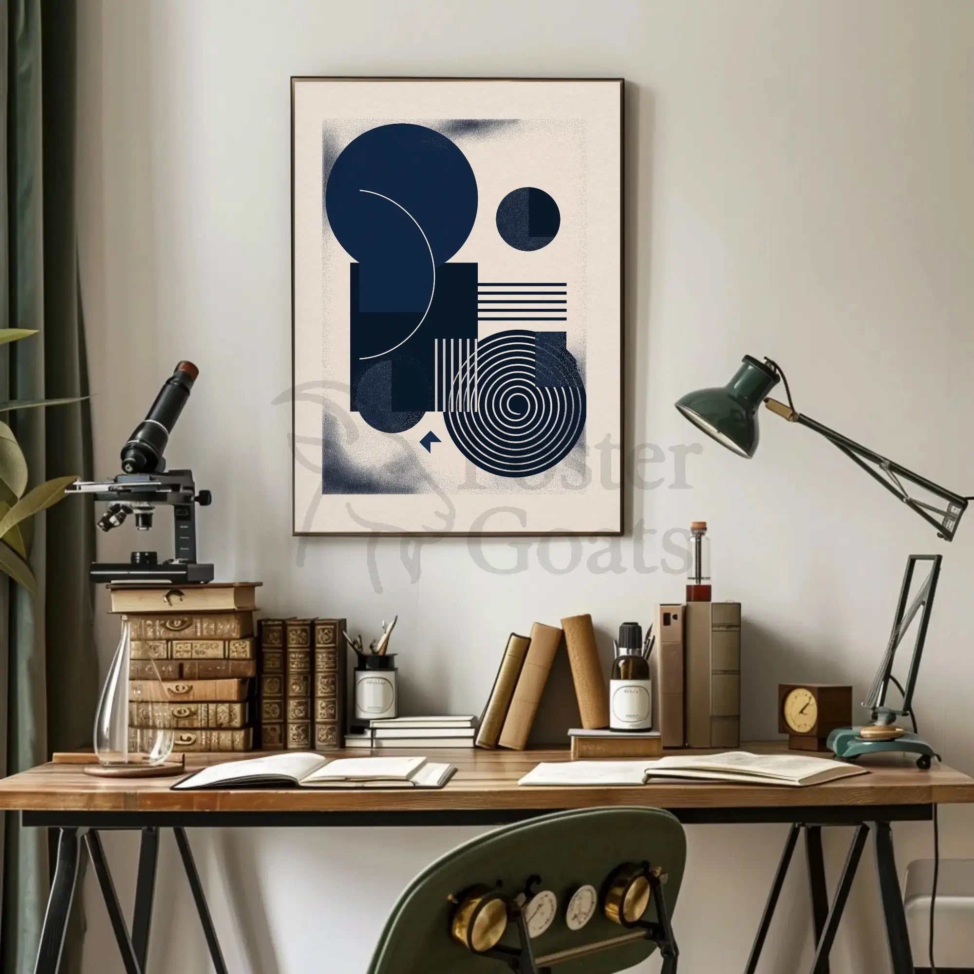 Modern Abstract Geometric Design Wall Art Print Poster PosterGoat