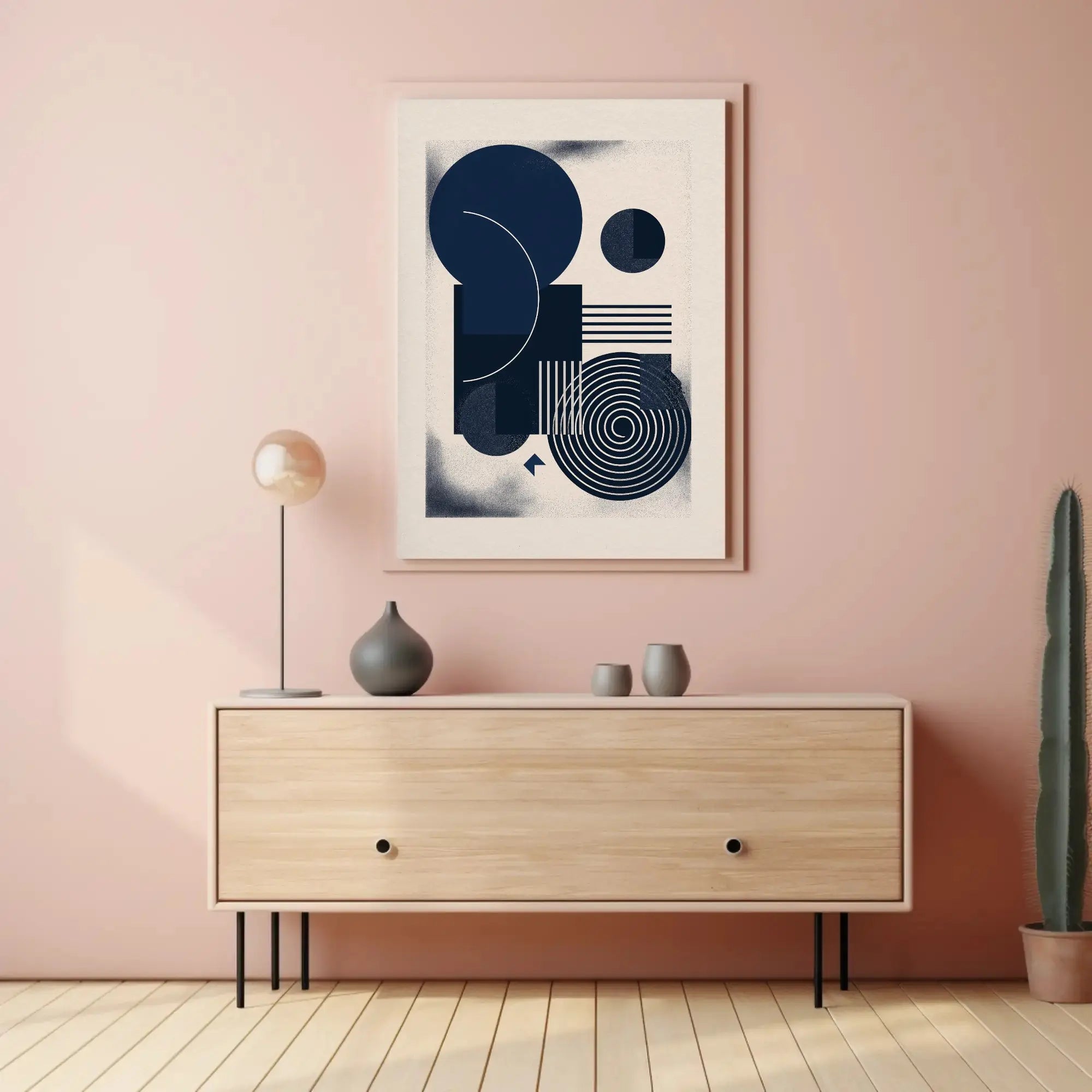 Modern Abstract Geometric Design Wall Art Print Poster PosterGoat