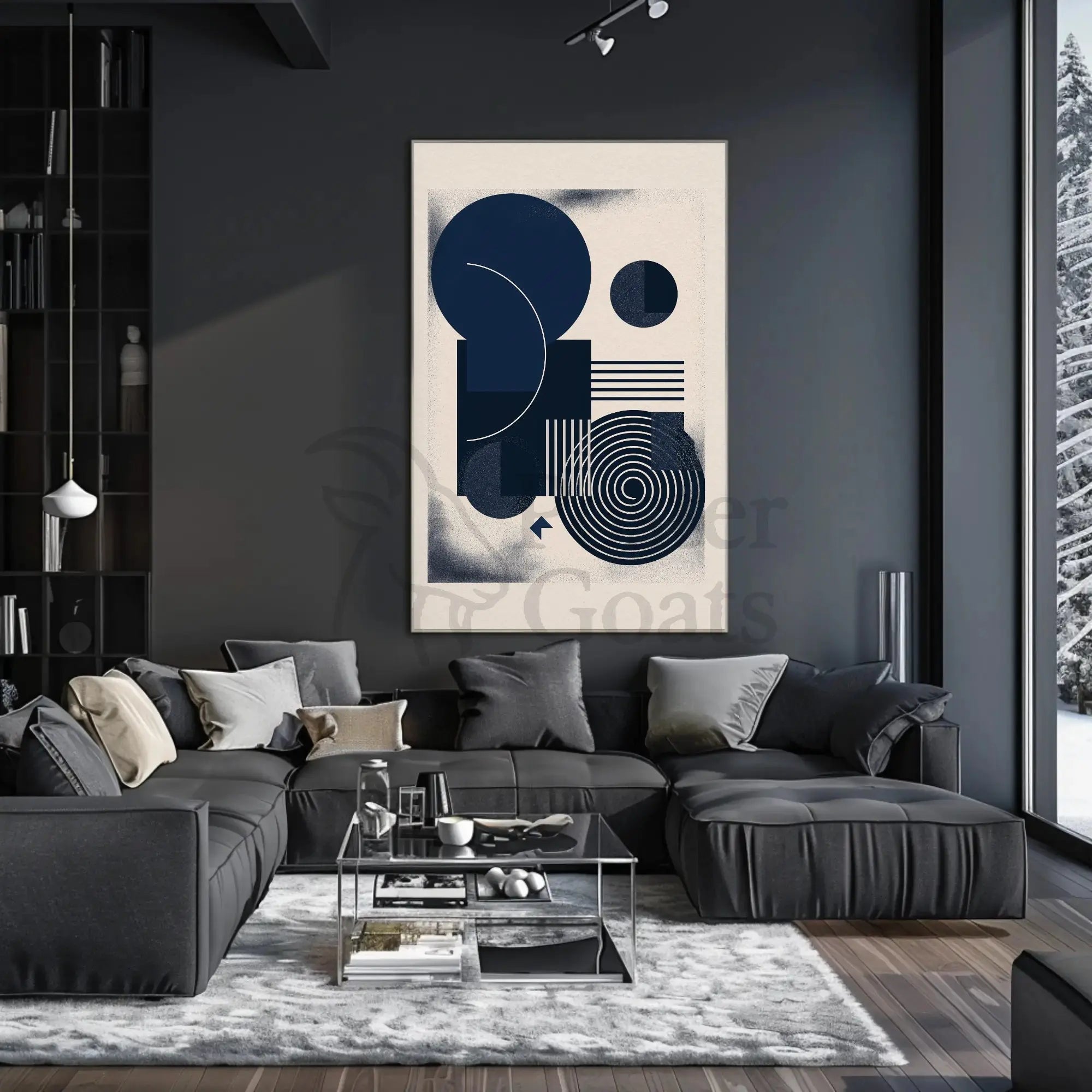 Modern Abstract Geometric Design Wall Art Print Poster PosterGoat