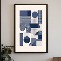Modern Abstract Geometric Design in Artistic Poster PosterGoat
