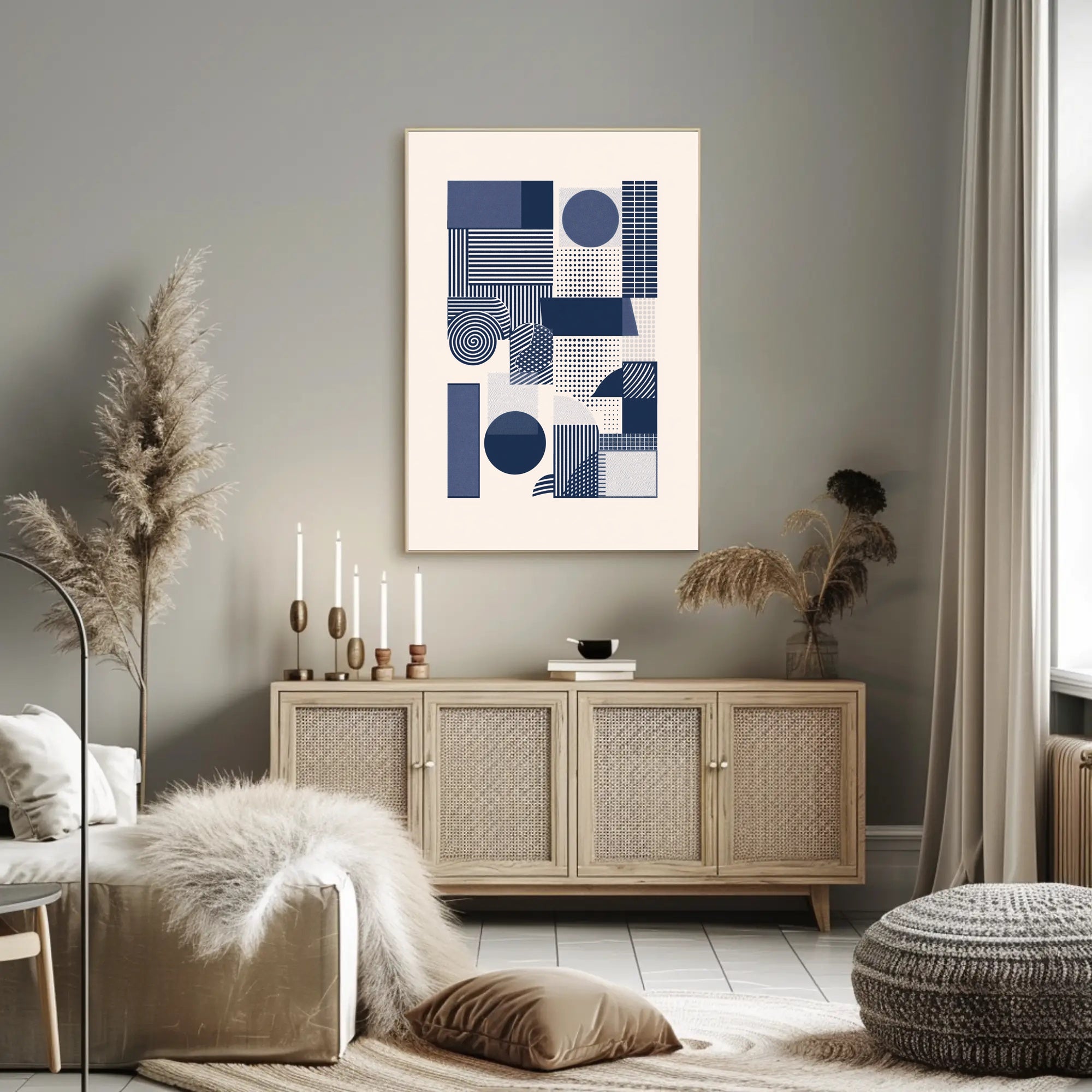 Modern Abstract Geometric Design in Artistic Poster PosterGoat