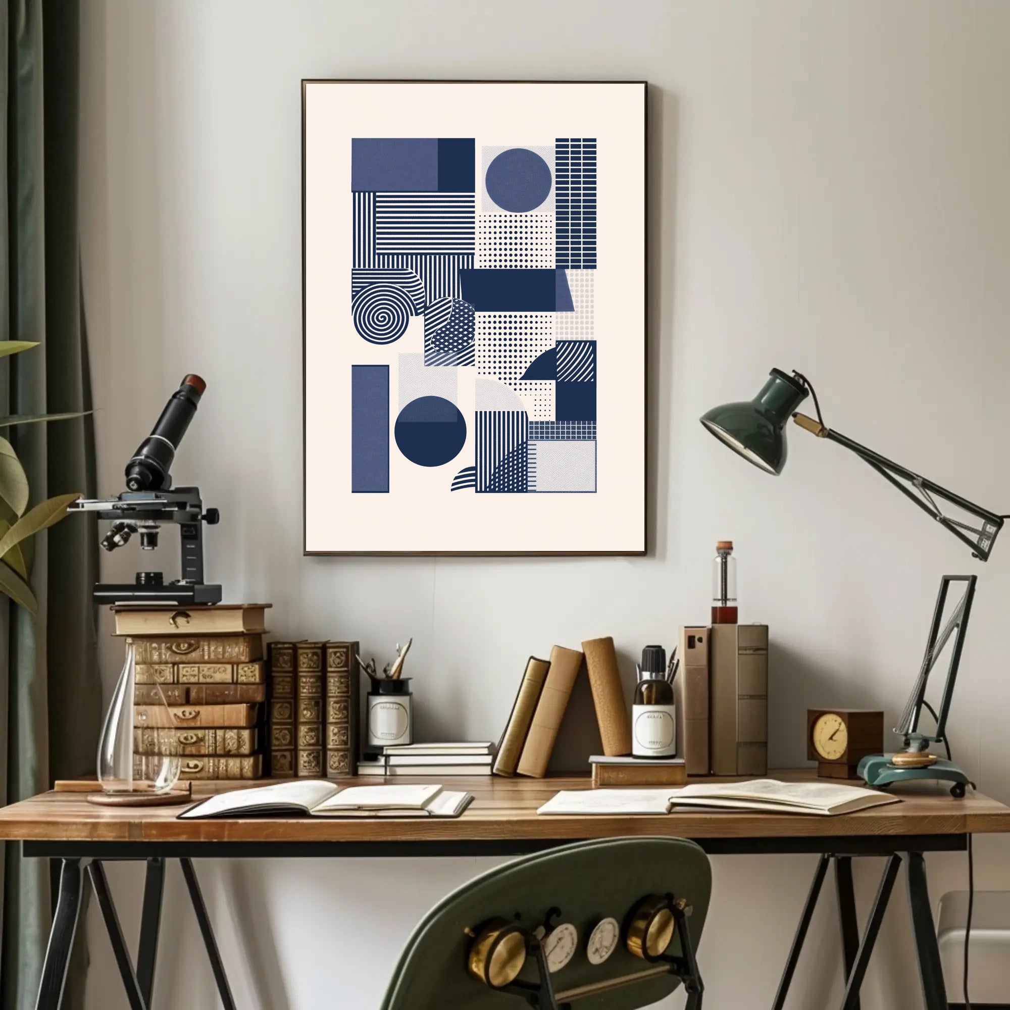 Modern Abstract Geometric Design in Artistic Poster PosterGoat