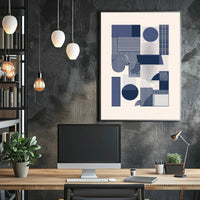 Modern Abstract Geometric Design in Artistic Poster PosterGoat
