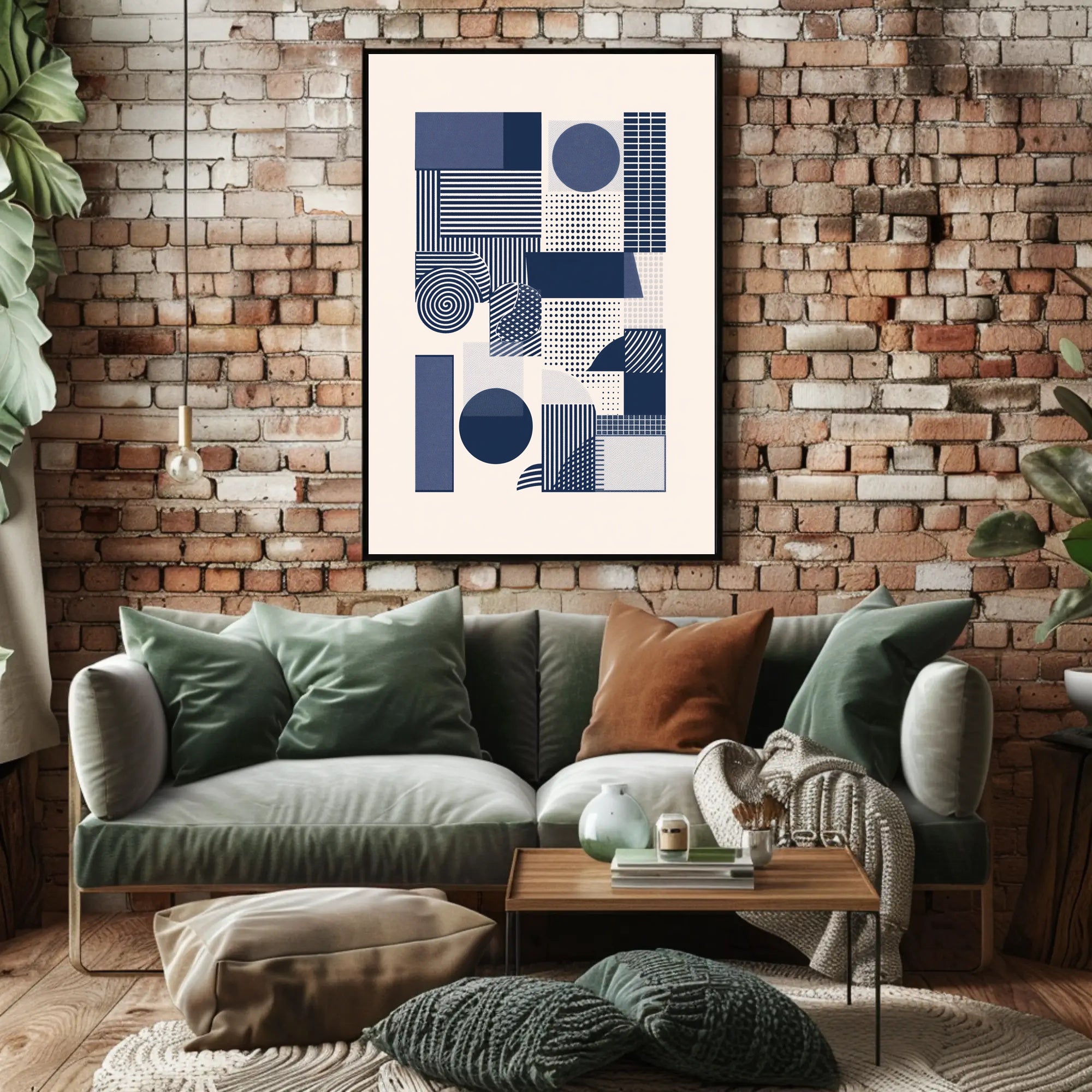 Modern Abstract Geometric Design in Artistic Poster PosterGoat