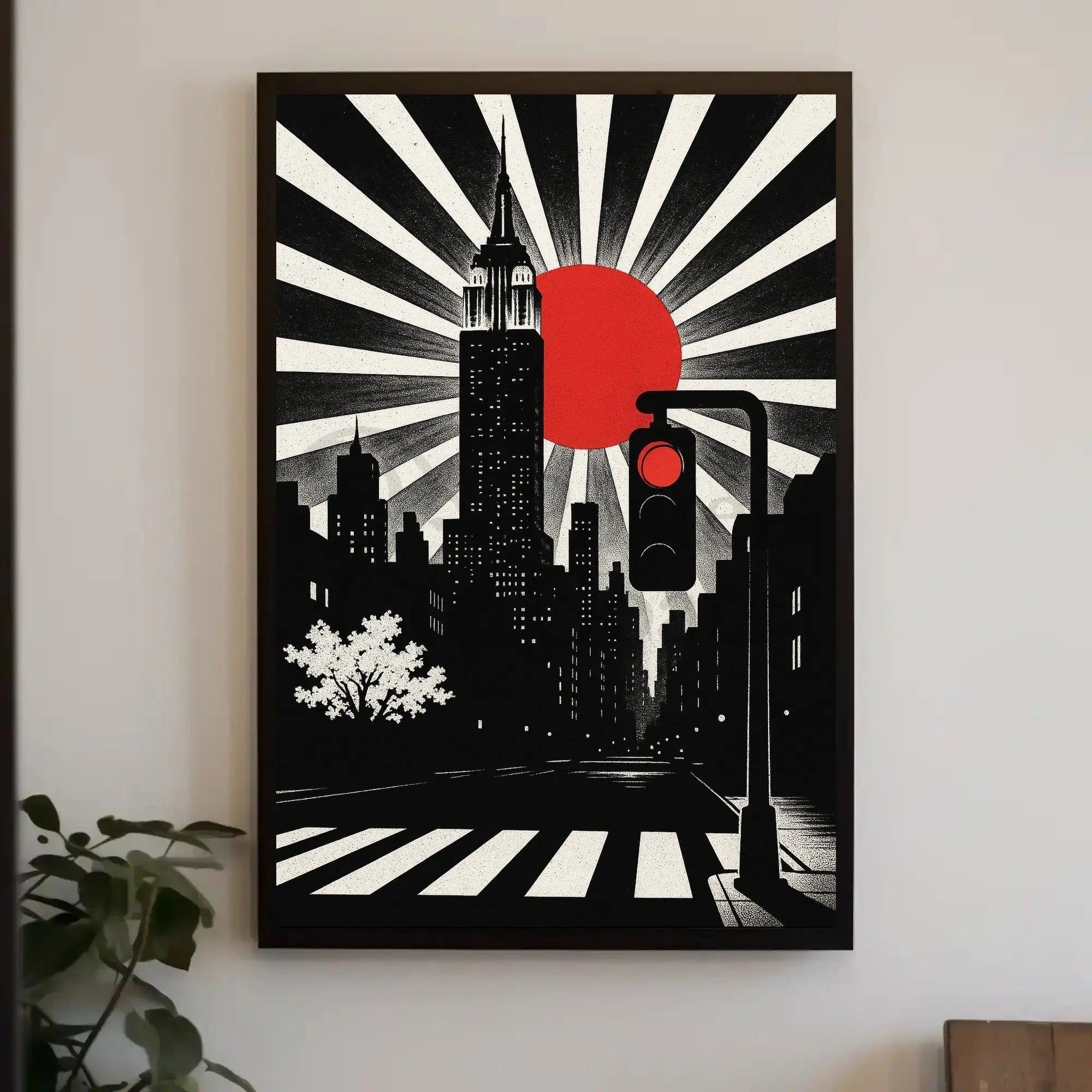 Modern Art Deco Urban Cityscape Poster PosterGoat