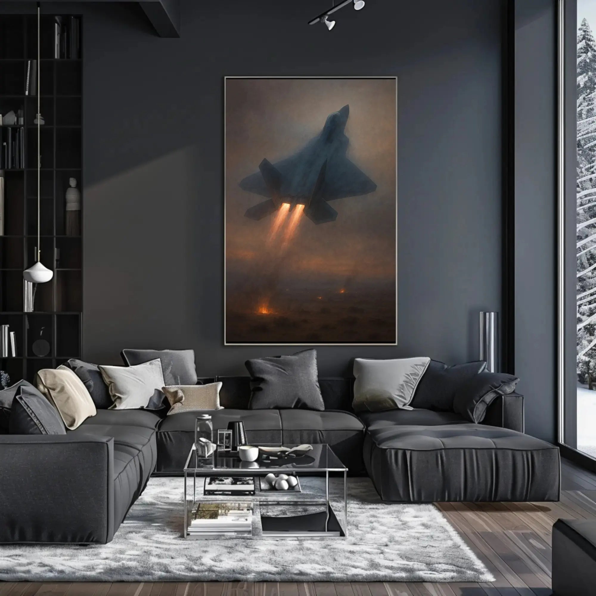 Modern Fighter Jet in Action: Poster PosterGoat
