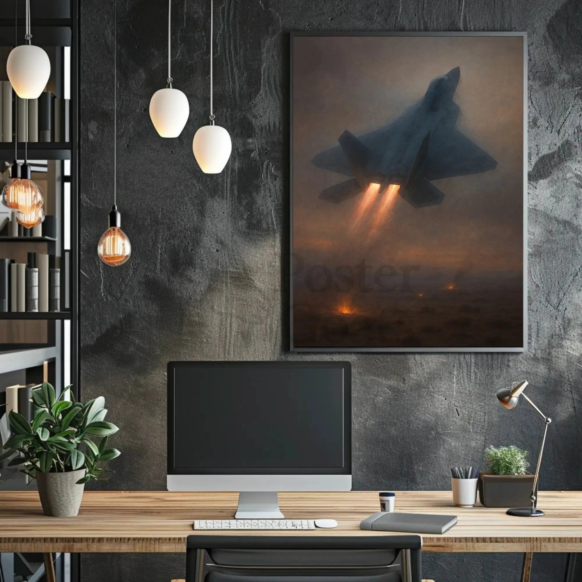 Modern Fighter Jet in Action: Poster PosterGoat