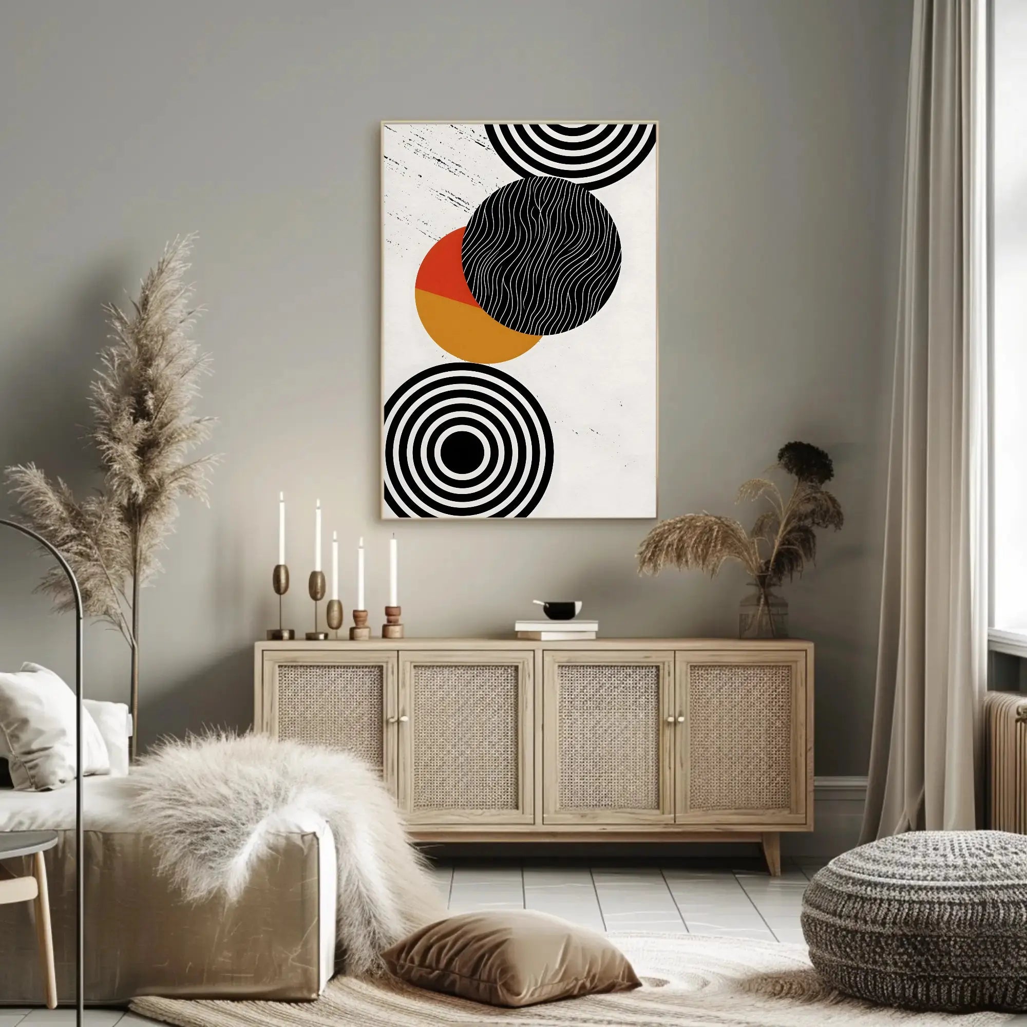 Modern Geometric Harmony Abstract, Artistic, or Pop Culture Poster PosterGoat
