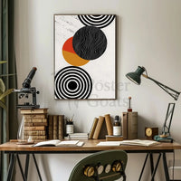 Modern Geometric Harmony Abstract, Artistic, or Pop Culture Poster PosterGoat