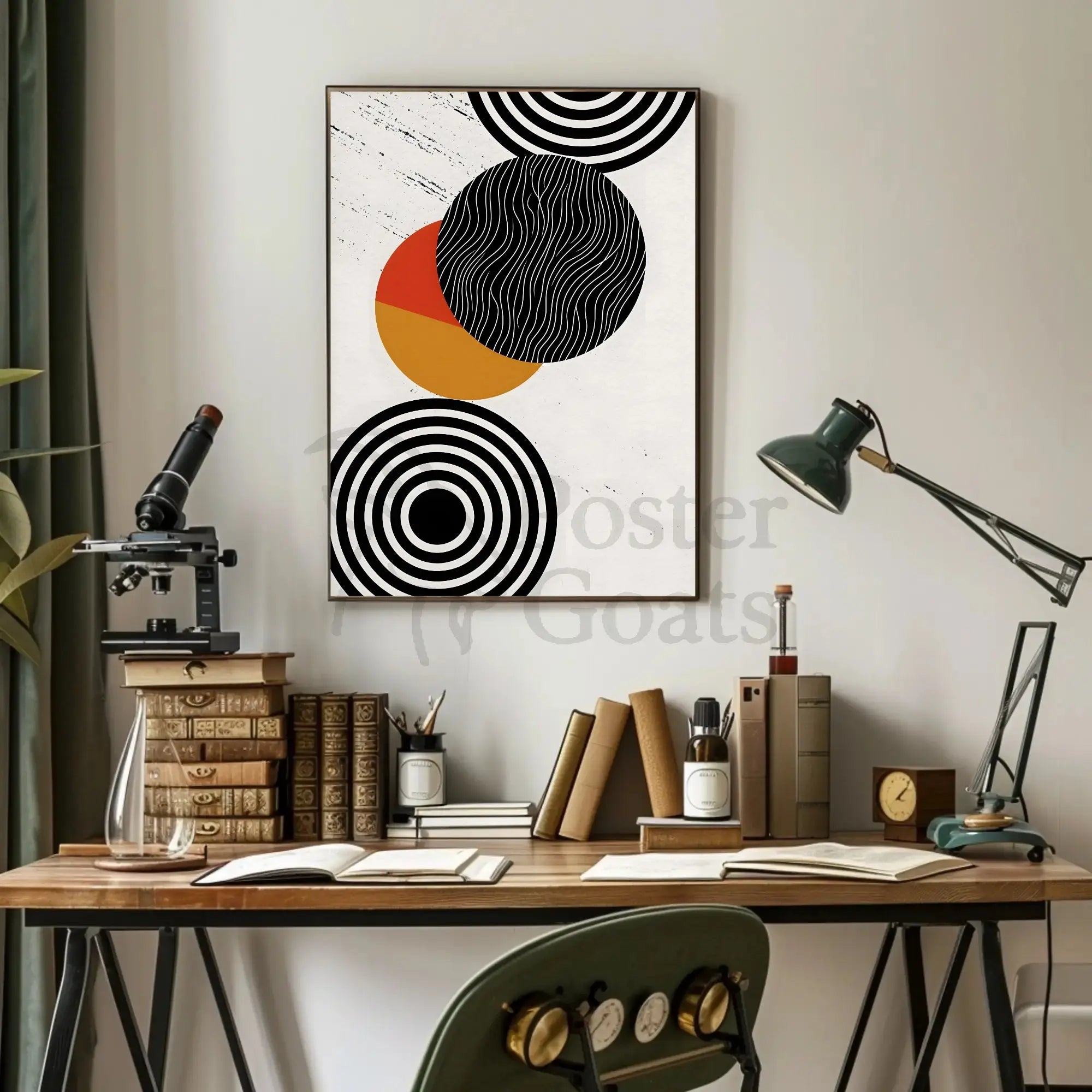 Modern Geometric Harmony Abstract, Artistic, or Pop Culture Poster PosterGoat