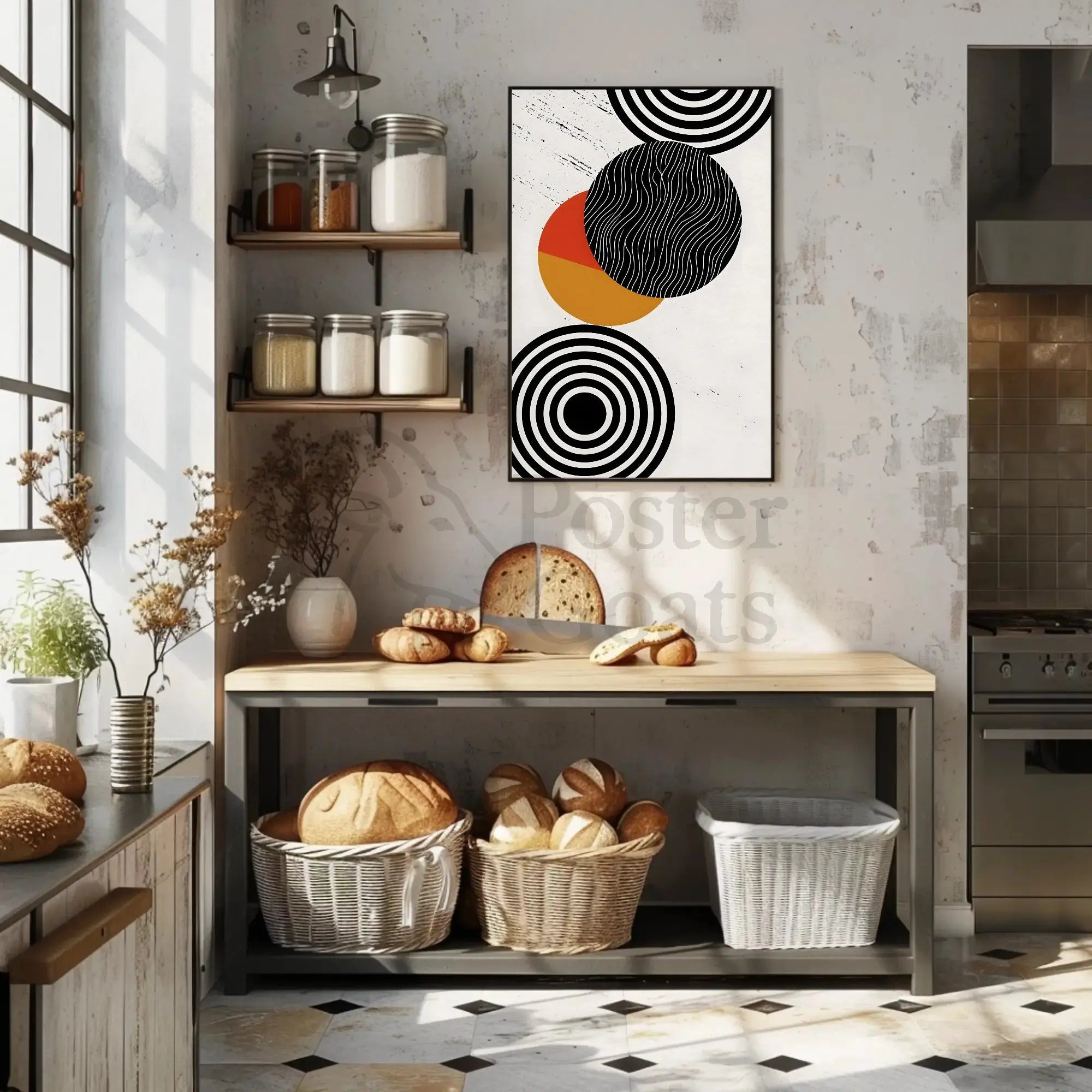 Modern Geometric Harmony Abstract, Artistic, or Pop Culture Poster PosterGoat