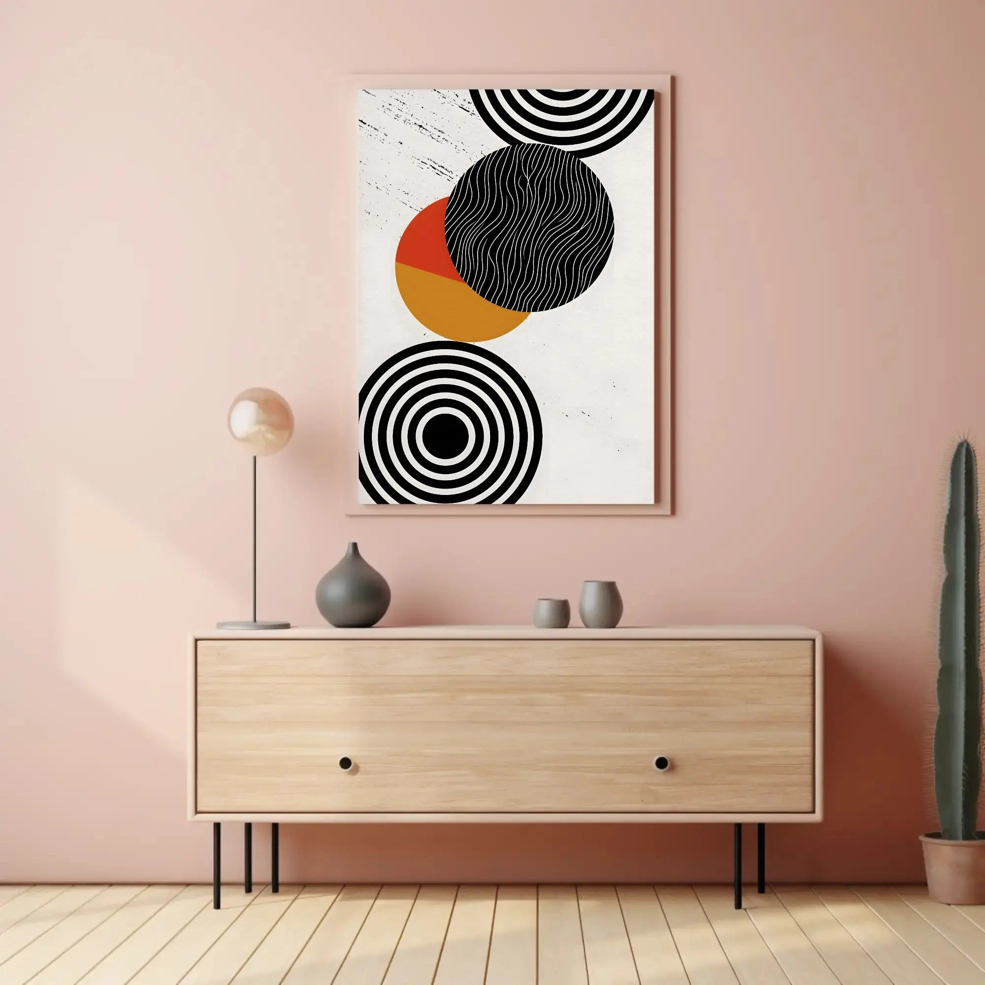 Modern Geometric Harmony Abstract, Artistic, or Pop Culture Poster PosterGoat