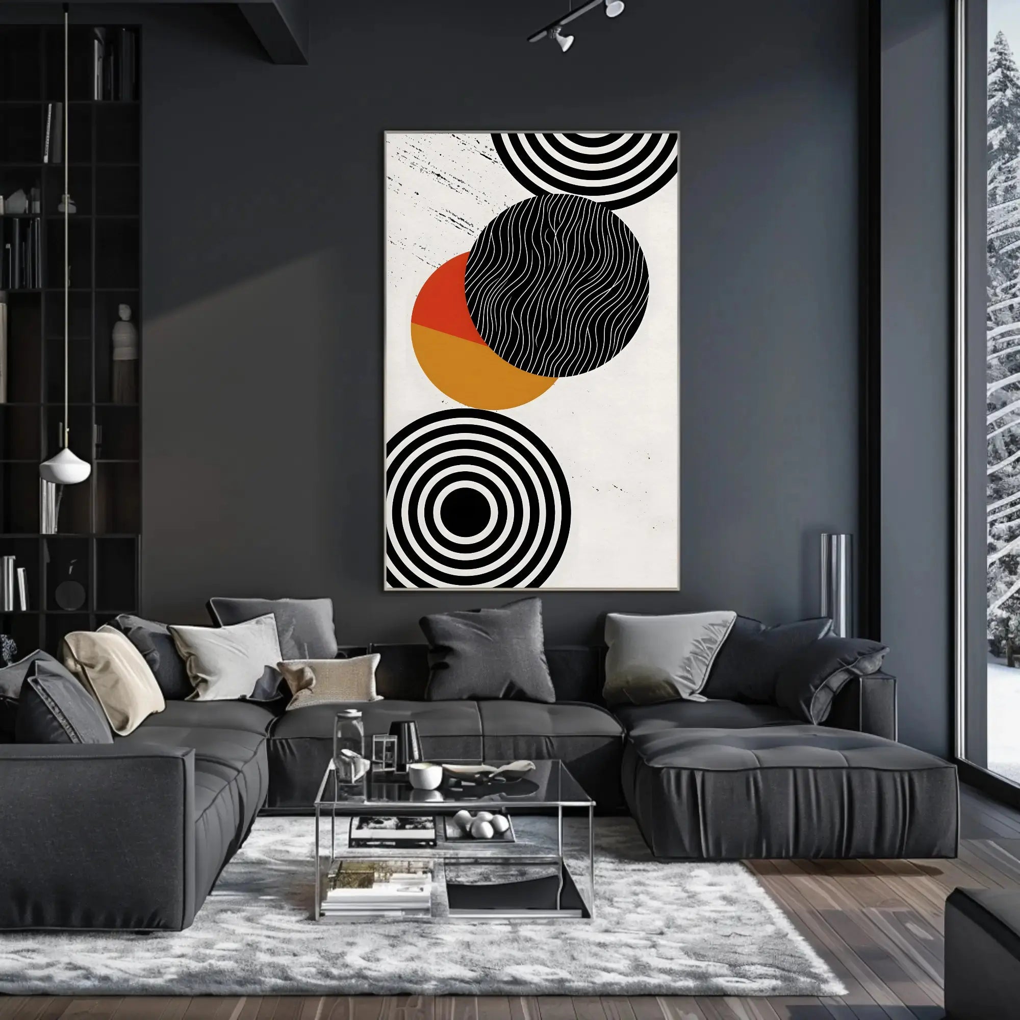 Modern Geometric Harmony Abstract, Artistic, or Pop Culture Poster PosterGoat