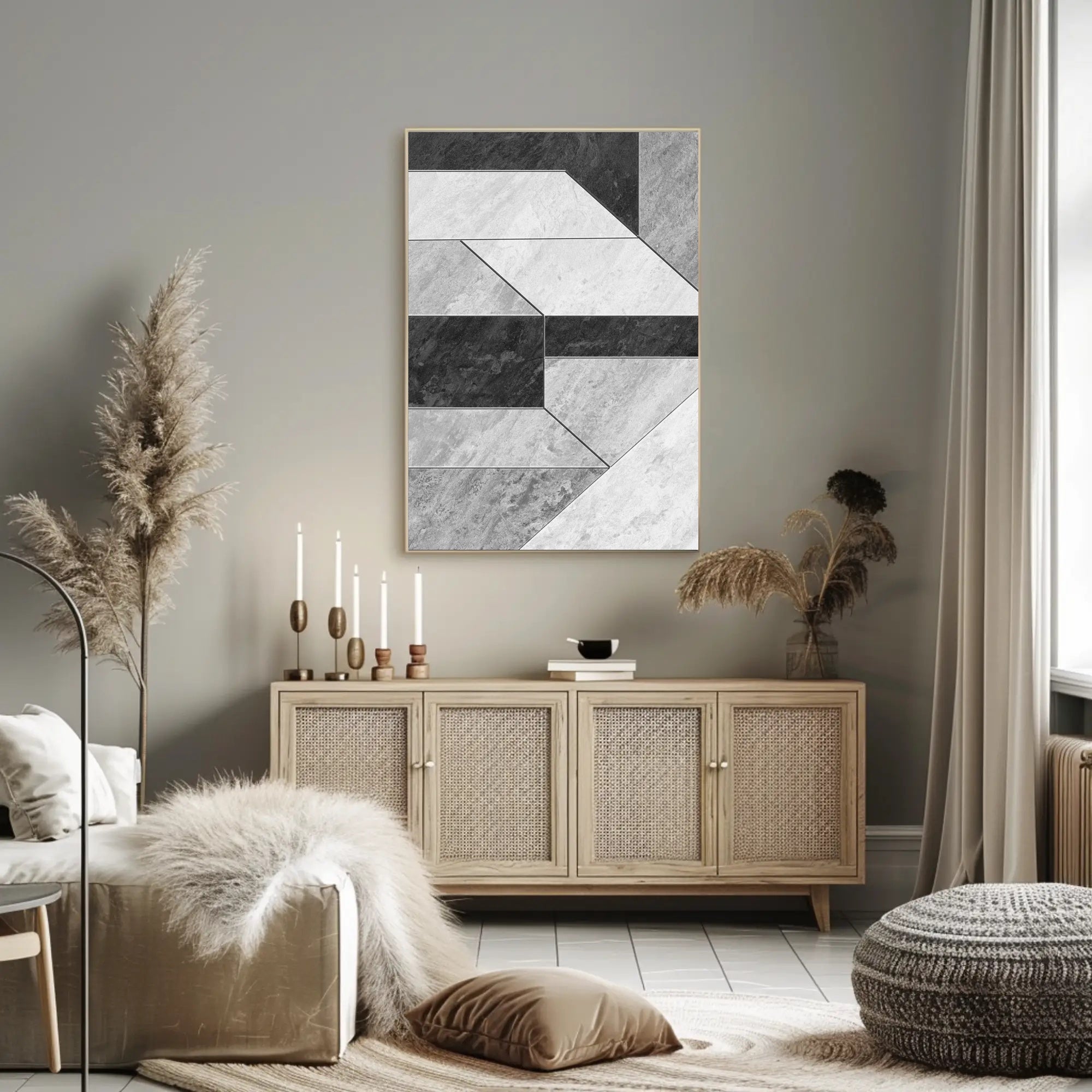 Modern Geometric Pattern: Minimalist Abstract Artistic Poster PosterGoat