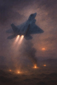 Modern Military Jet Fighter Ascension Poster PosterGoat