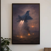 Modern Military Jet Fighter Ascension Poster PosterGoat
