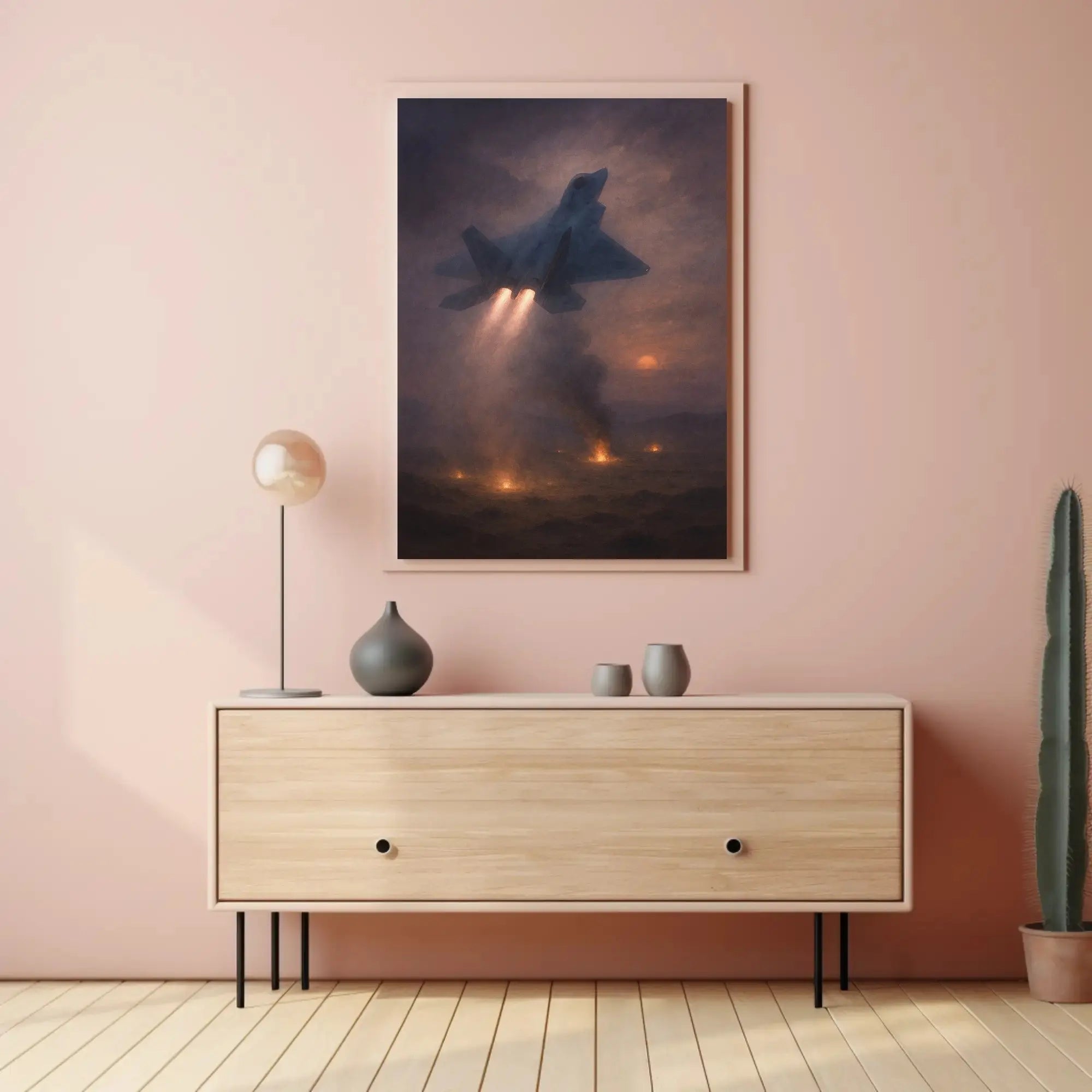 Modern Military Jet Fighter Ascension Poster PosterGoat