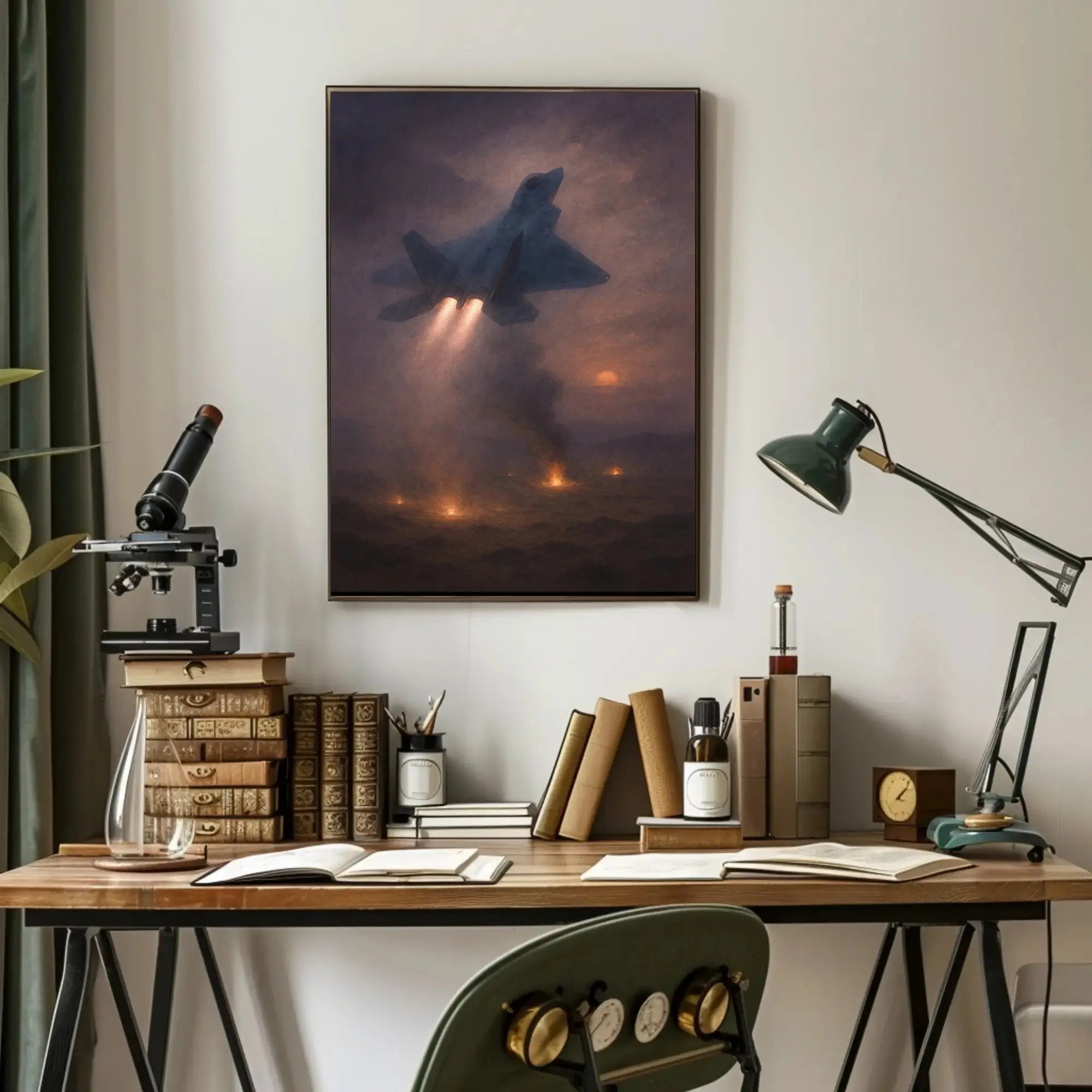 Modern Military Jet Fighter Ascension Poster PosterGoat
