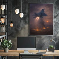 Modern Military Jet Fighter Ascension Poster PosterGoat