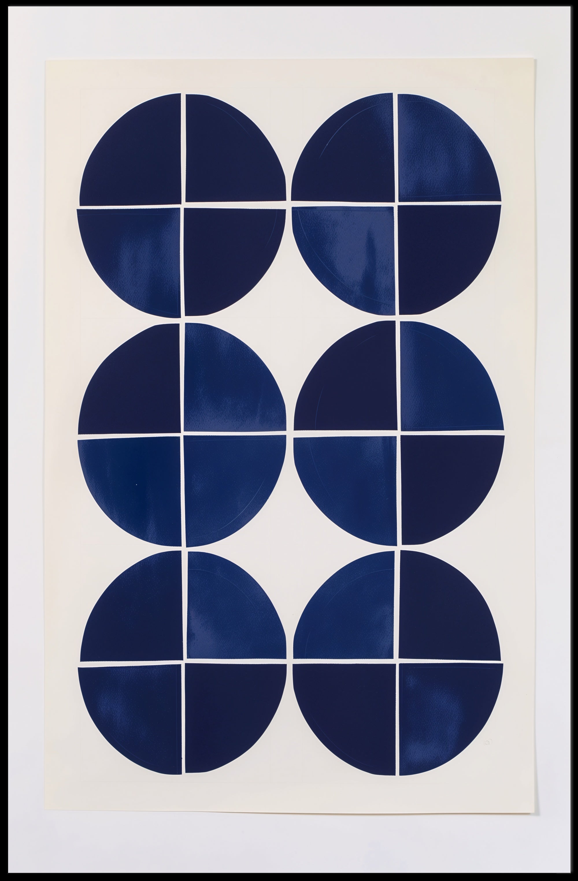 Modern Minimalist Blue Circles Abstract or Artistic Poster PosterGoat