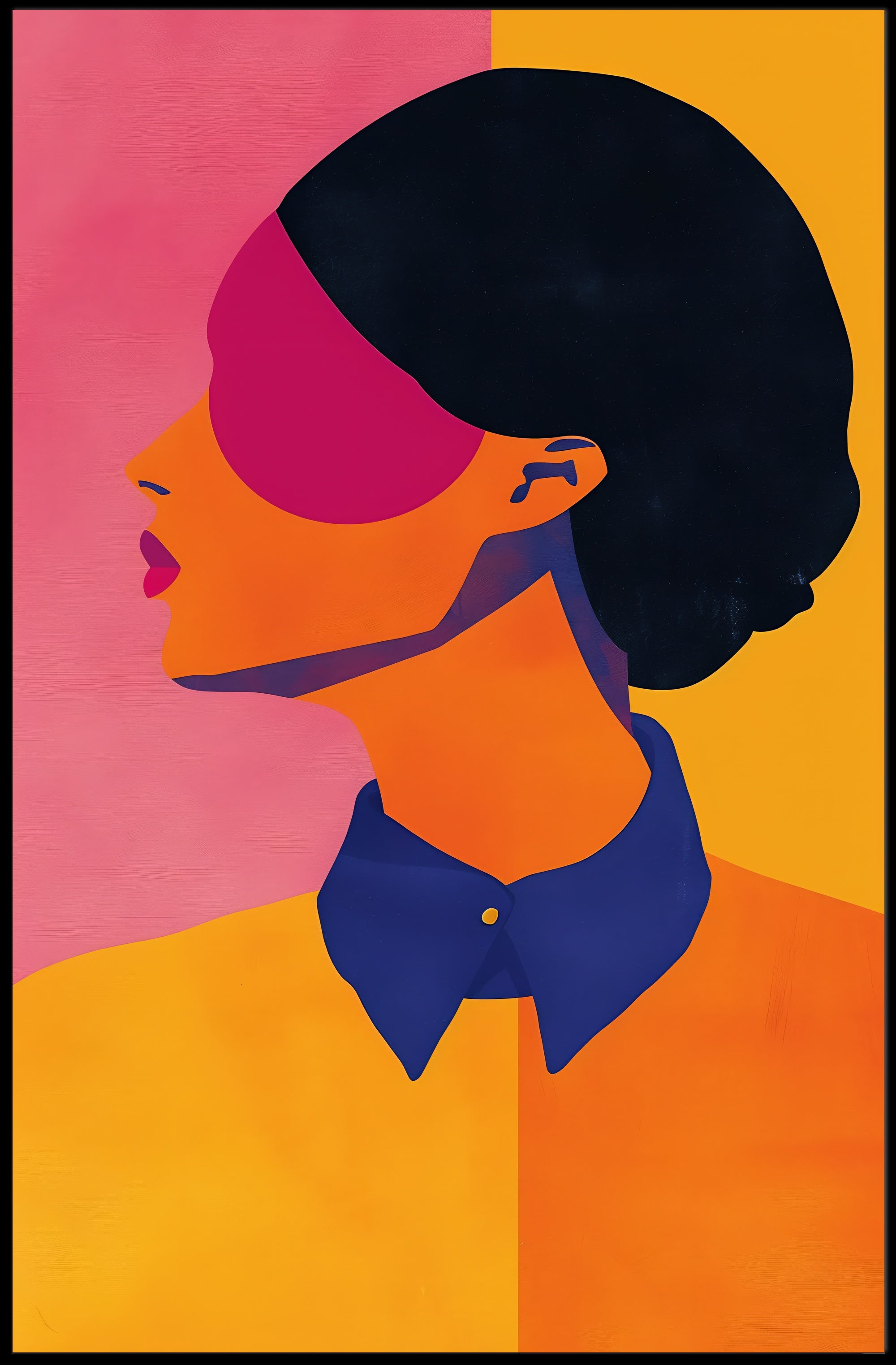 Modern Minimalist Profile Art in Abstract or Artistic Poster PosterGoat