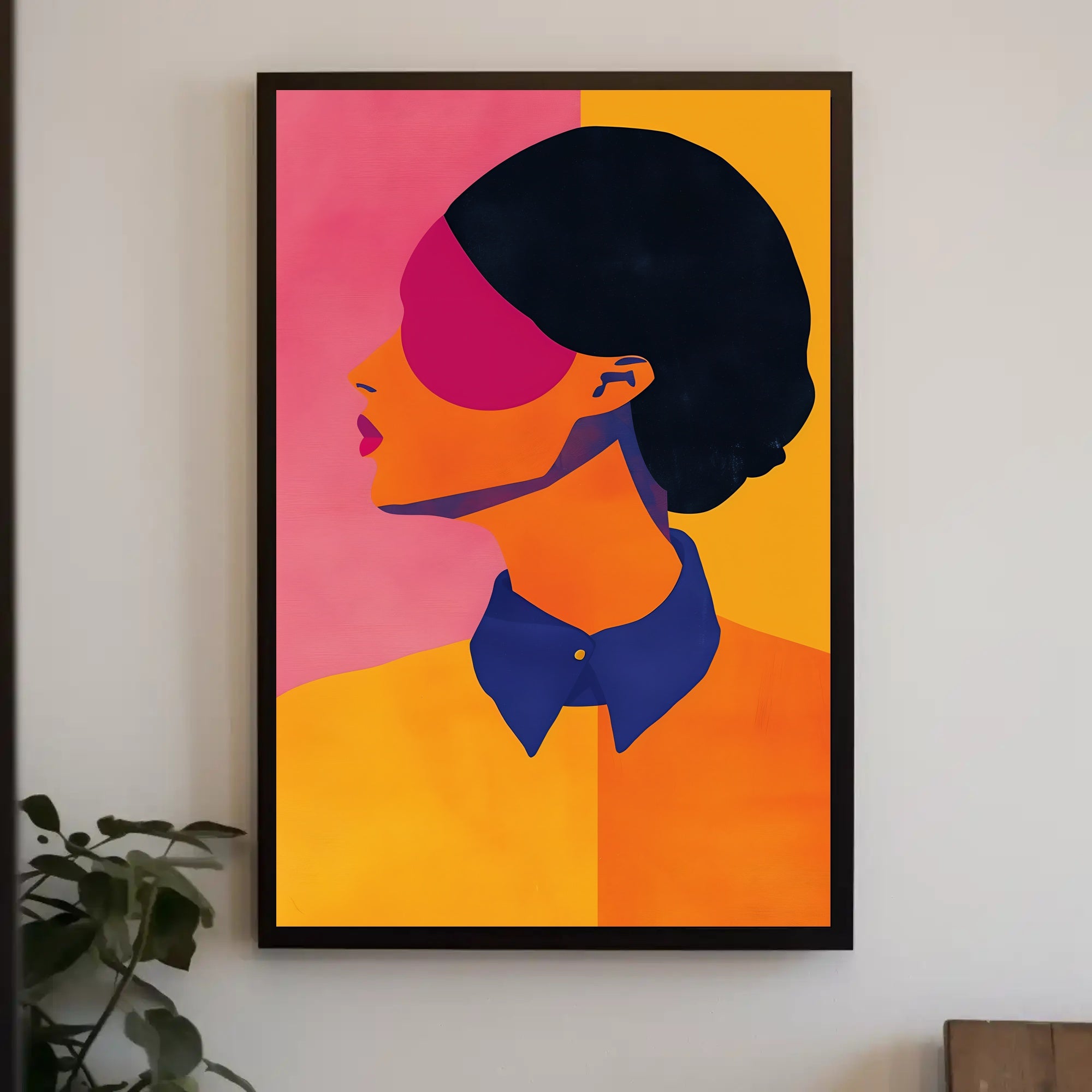 Modern Minimalist Profile Art in Abstract or Artistic Poster PosterGoat
