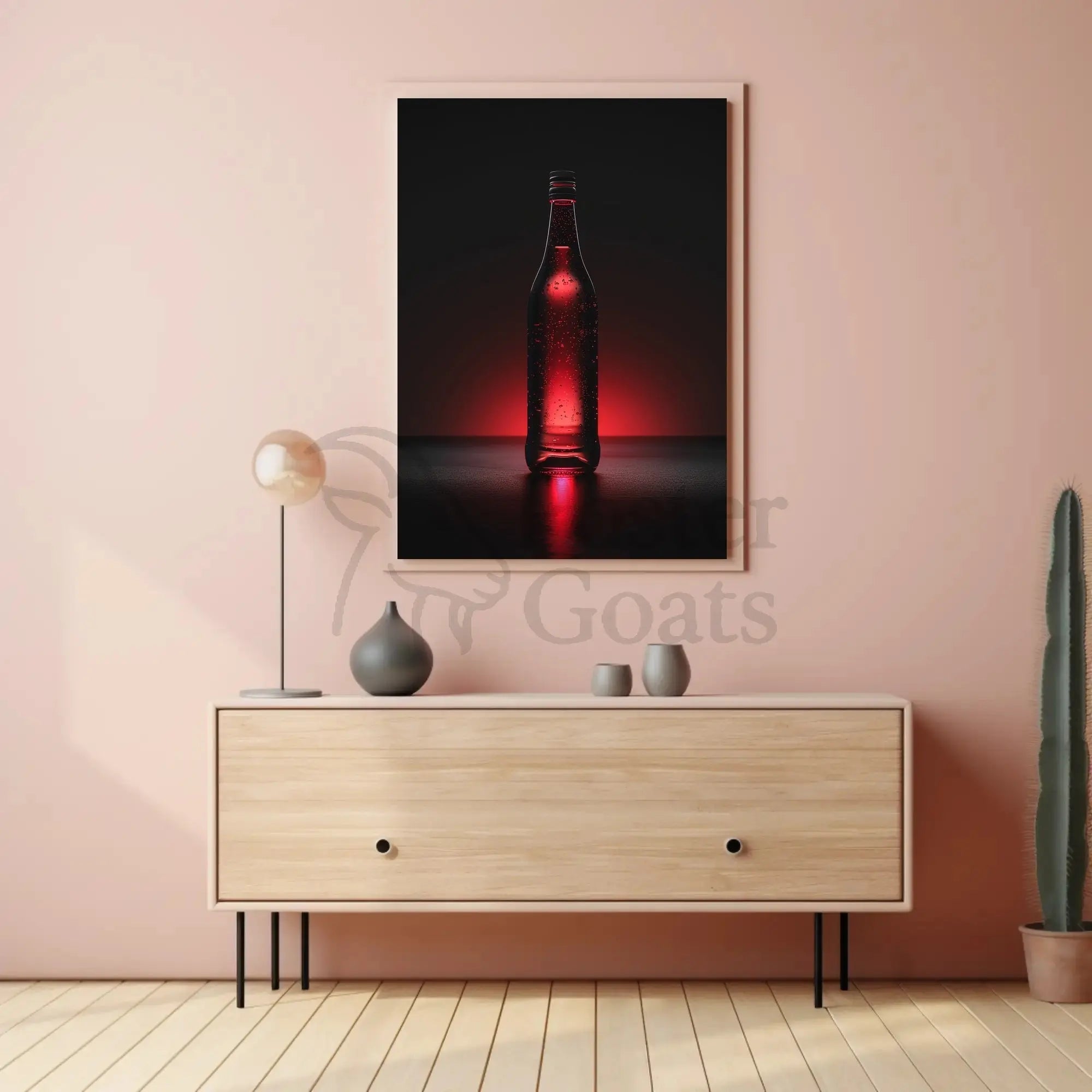 Modern Sleek Beverage Illumination: Abstract, Artistic, or Pop Culture Poster PosterGoat