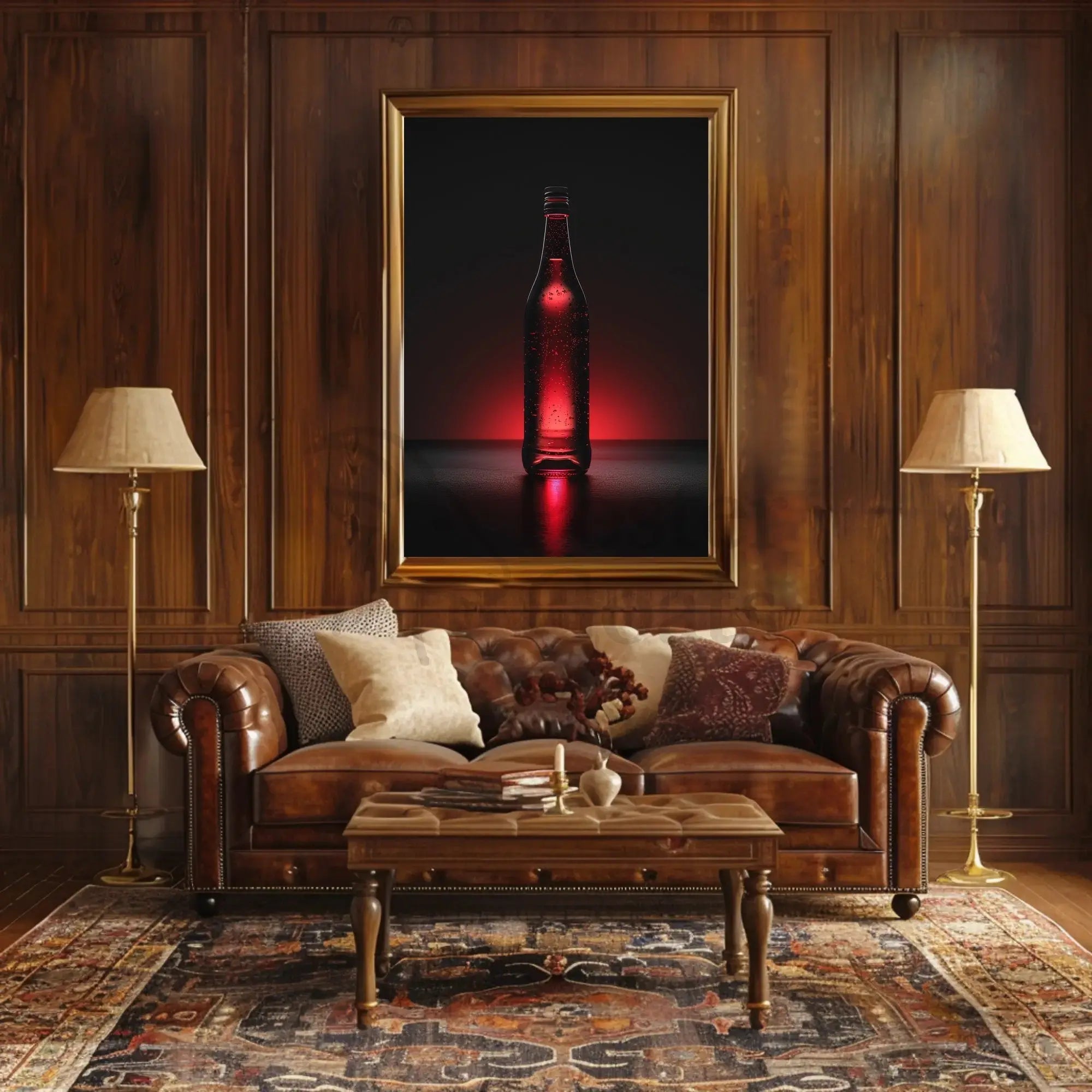 Modern Sleek Beverage Illumination: Abstract, Artistic, or Pop Culture Poster PosterGoat