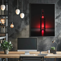 Modern Sleek Beverage Illumination: Abstract, Artistic, or Pop Culture Poster PosterGoat