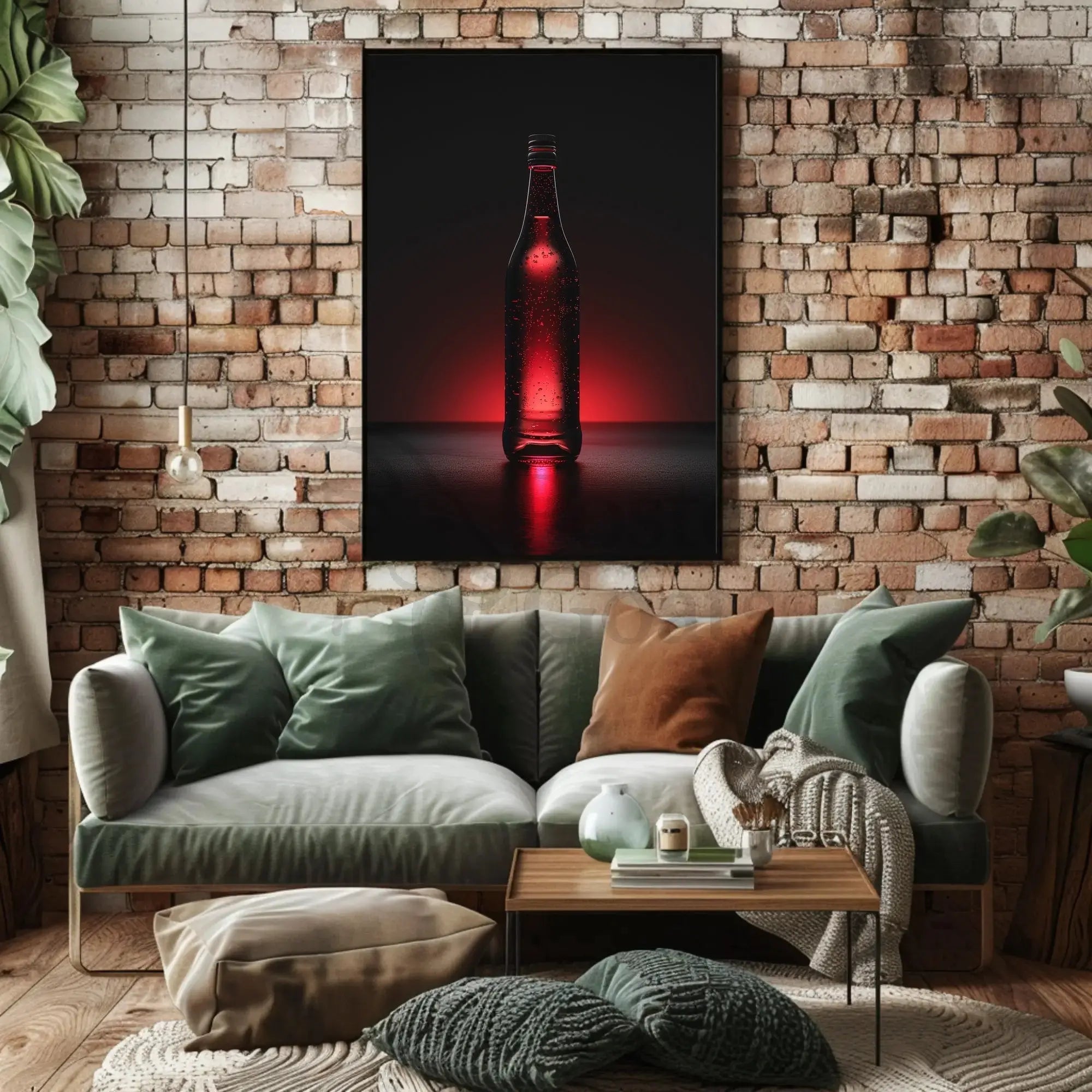Modern Sleek Beverage Illumination: Abstract, Artistic, or Pop Culture Poster PosterGoat