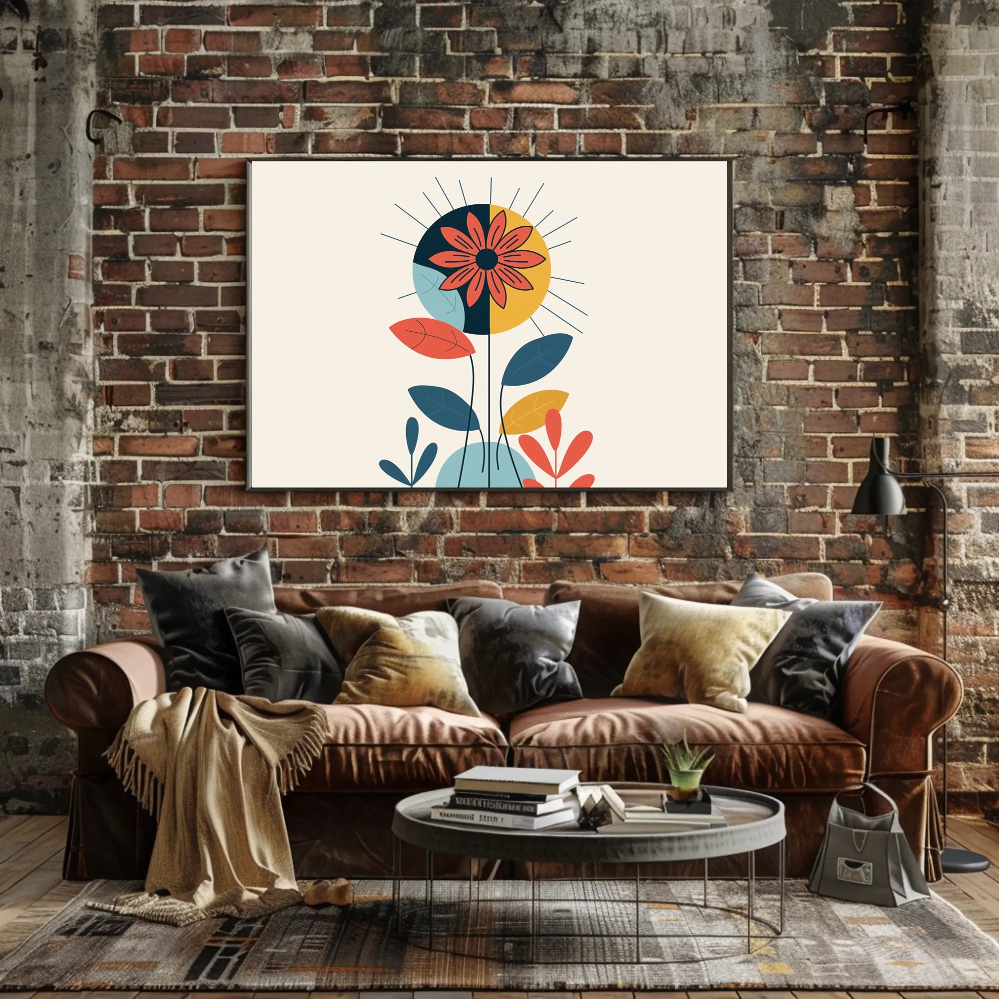 Modern Stylized Flower Contemporary Abstract or Artistic Poster PosterGoat