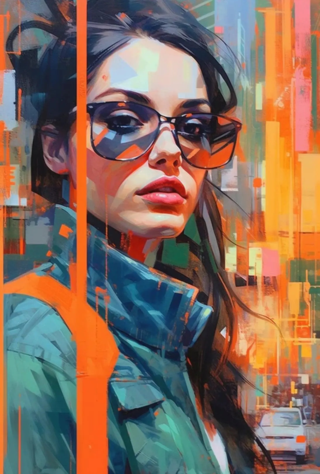 Modern Urban Woman Artistic Pop Culture Poster PosterGoat