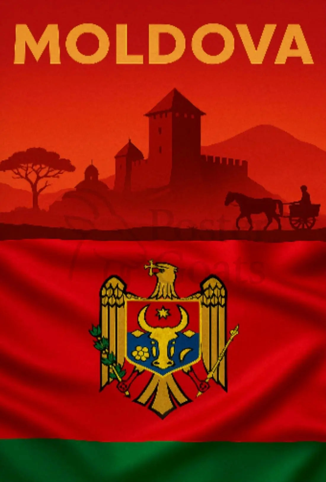 Moldovan Heritage Pride Scenic Cultural or Heritage Poster PosterGoat