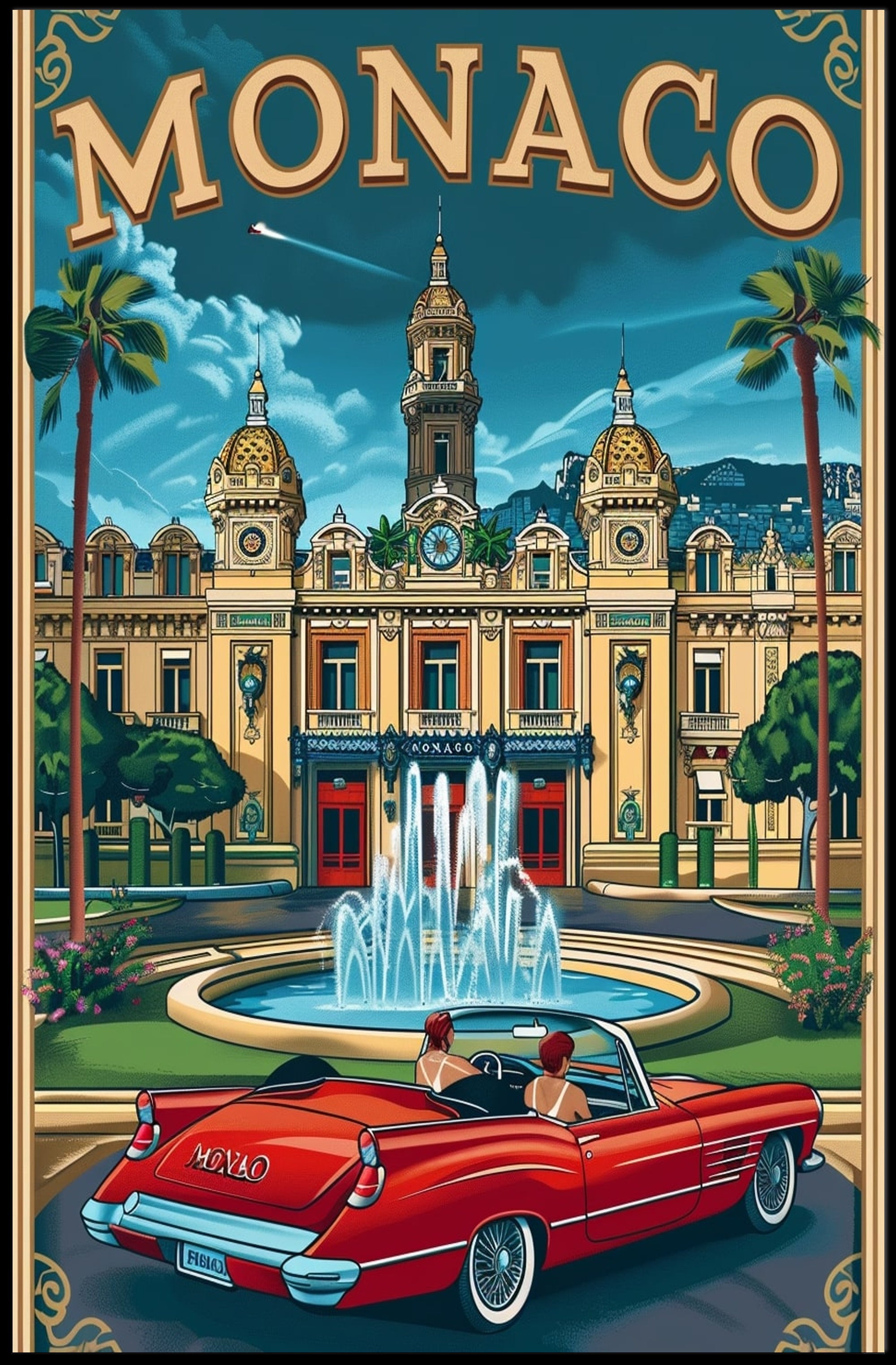 Monaco Elegance: Vintage Travel Poster PosterGoat