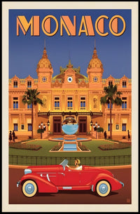 Monaco Luxury Monte Carlo Casino Travel Poster PosterGoat