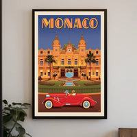 Monaco Luxury Monte Carlo Casino Travel Poster PosterGoat
