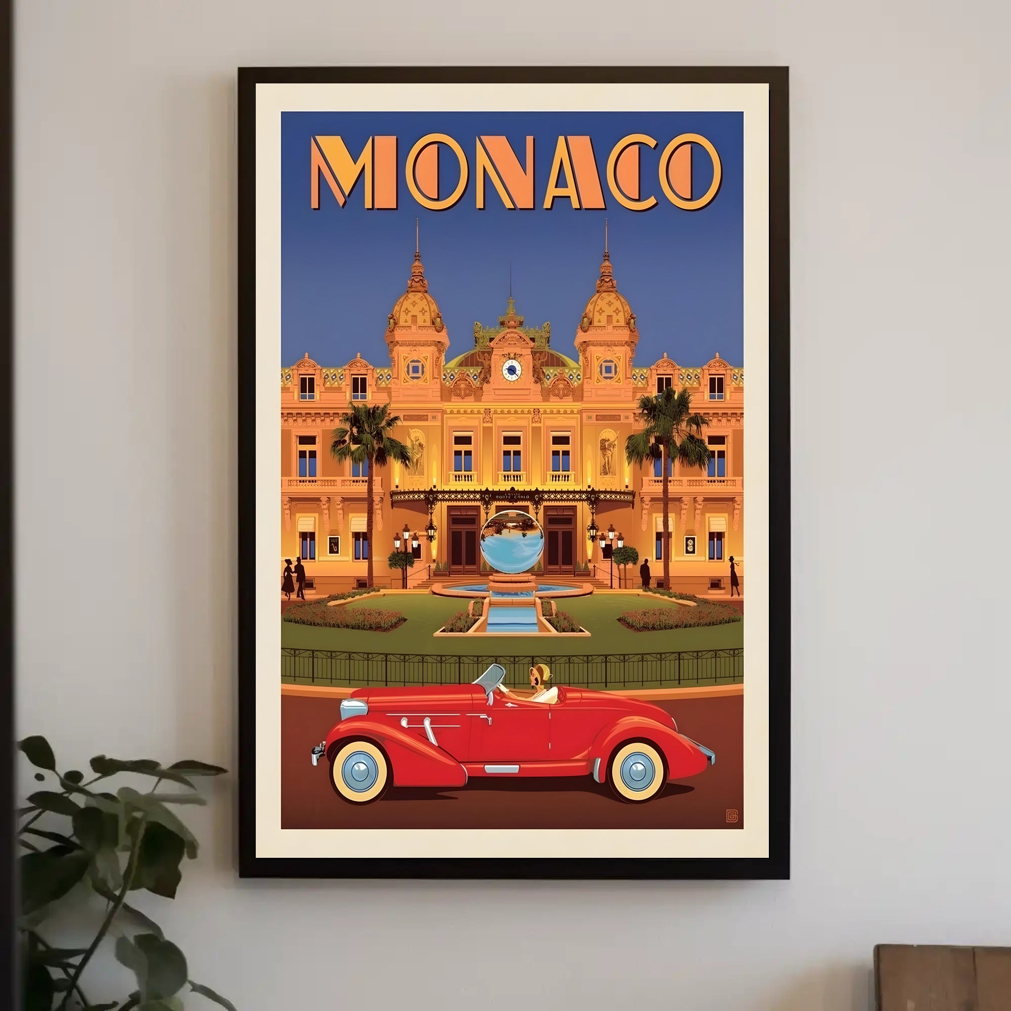 Monaco Luxury Monte Carlo Casino Travel Poster PosterGoat
